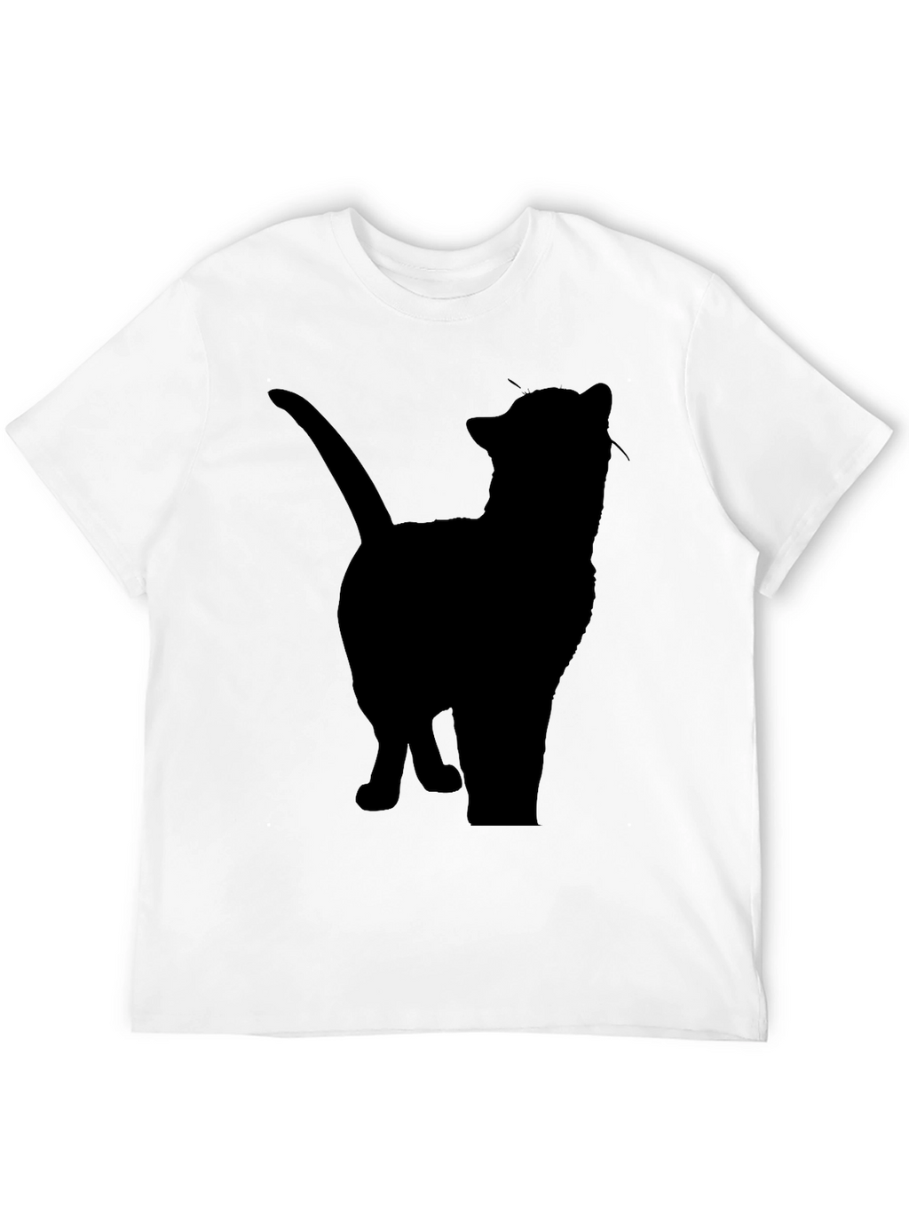 Silhouette Cat Graphic Tee - Mens Black T-Shirt