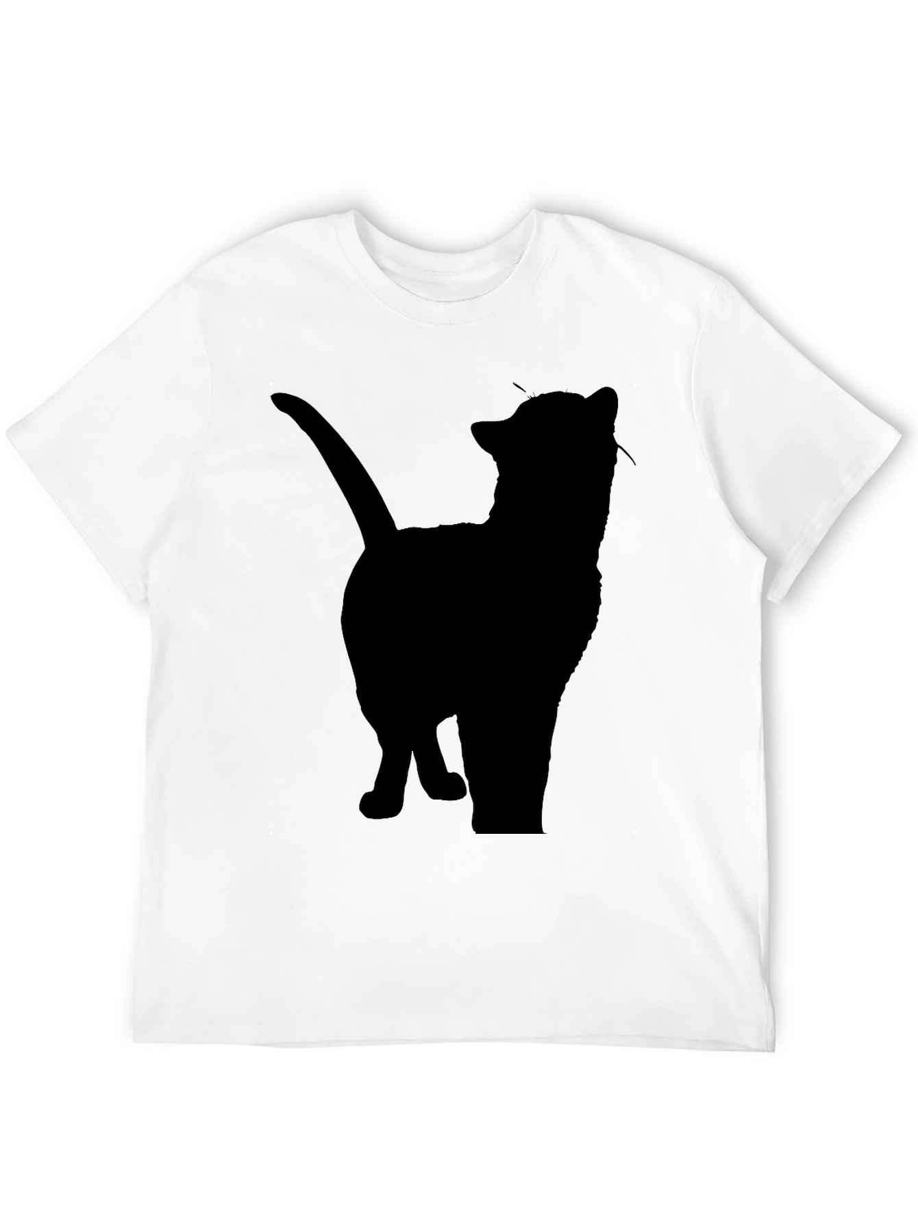 Silhouette Cat Graphic Tee - Mens Black T-Shirt