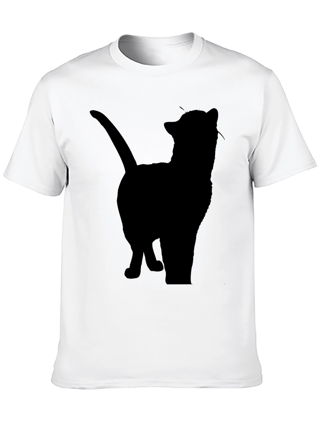 Silhouette Cat Graphic Tee - Mens Black T-Shirt
