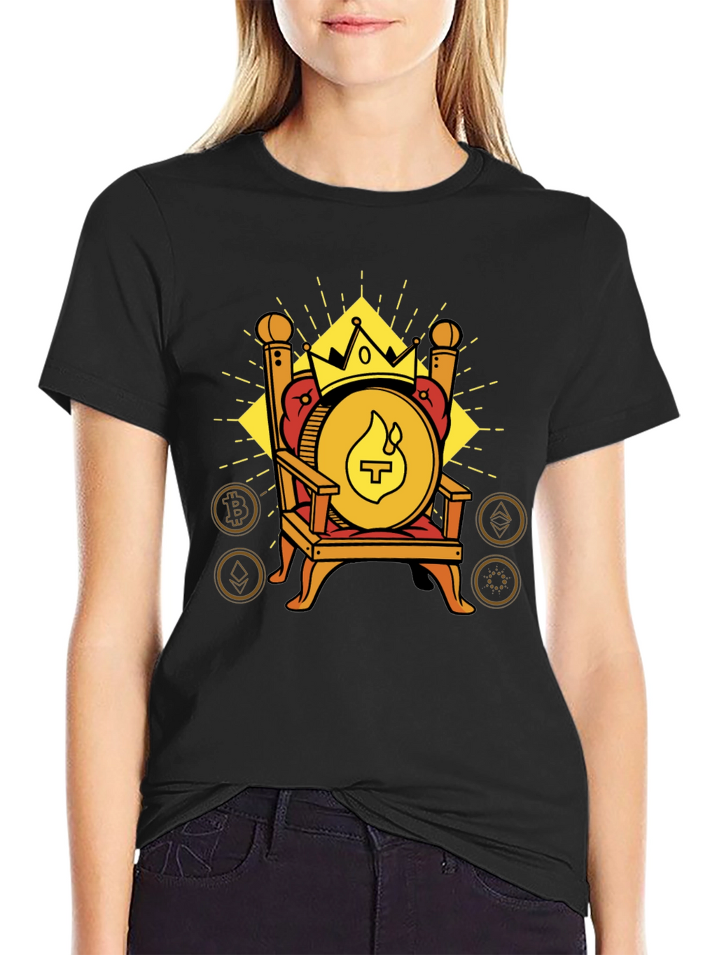Crypto King T-Shirt - Throne Design