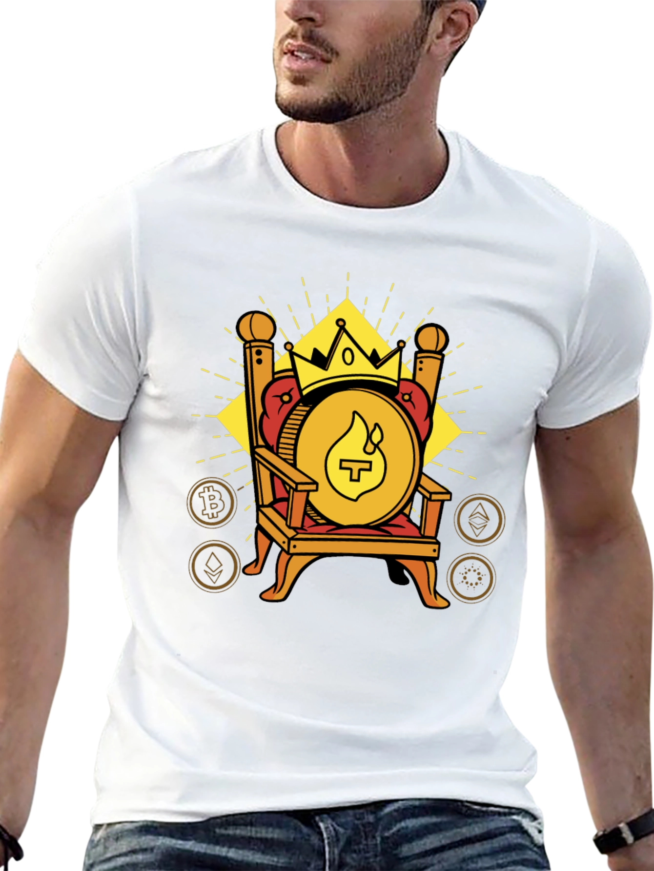 Crypto King T-Shirt - Throne Design