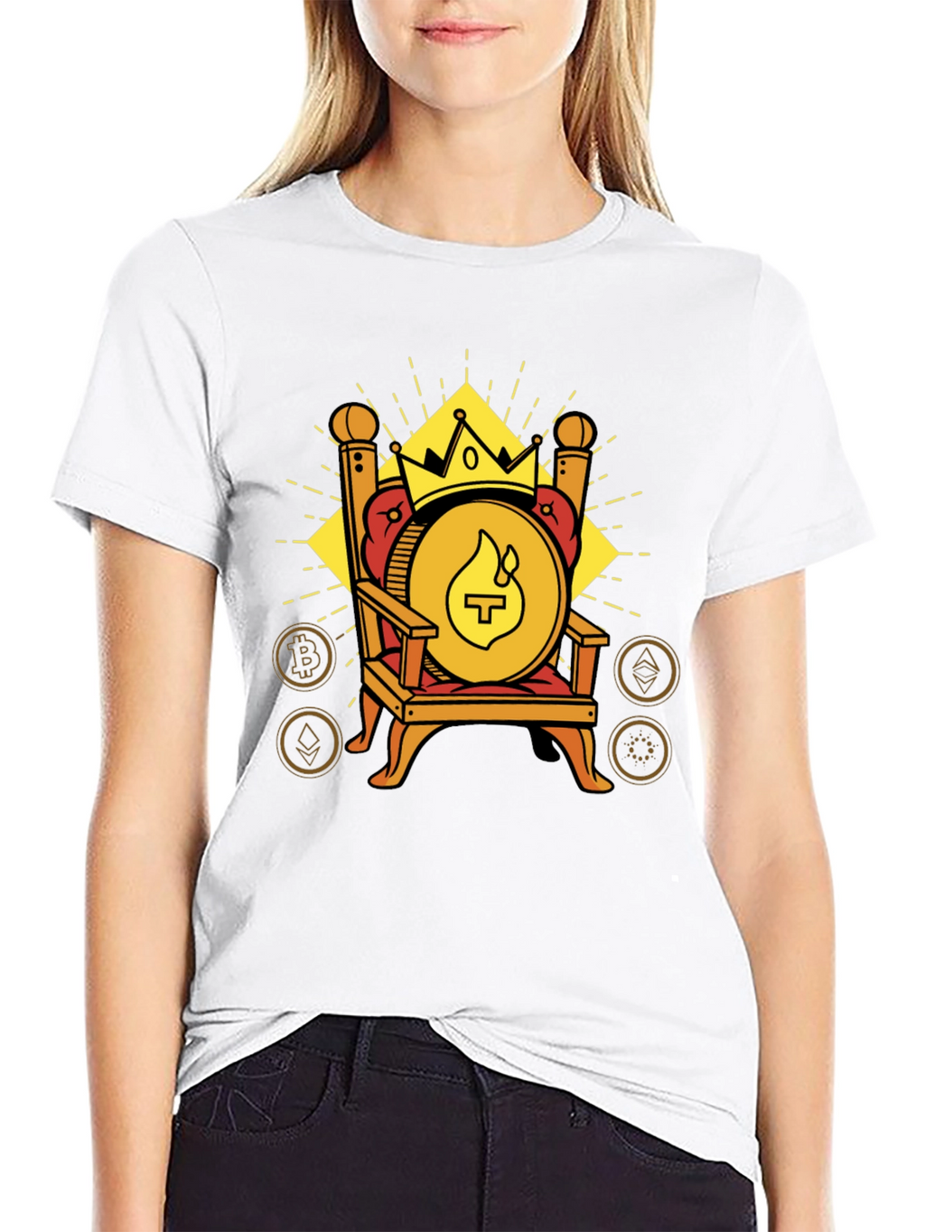 Crypto King T-Shirt - Throne Design