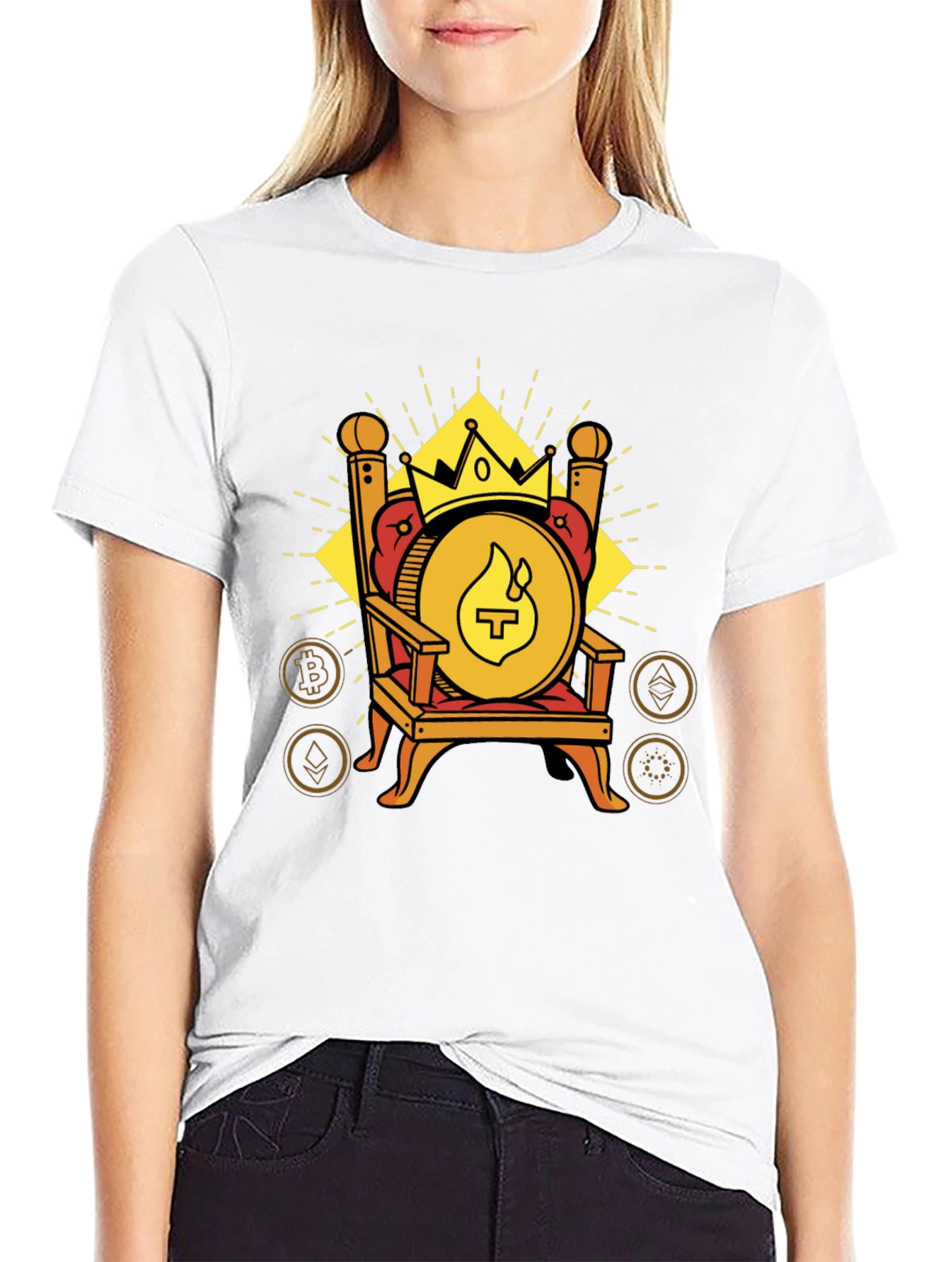 Crypto King T-Shirt - Throne Design