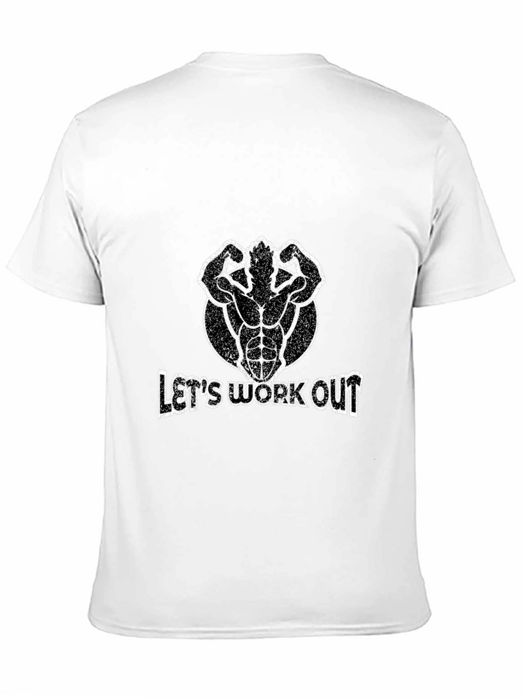 Lets Workout Graphic T-Shirt - Black