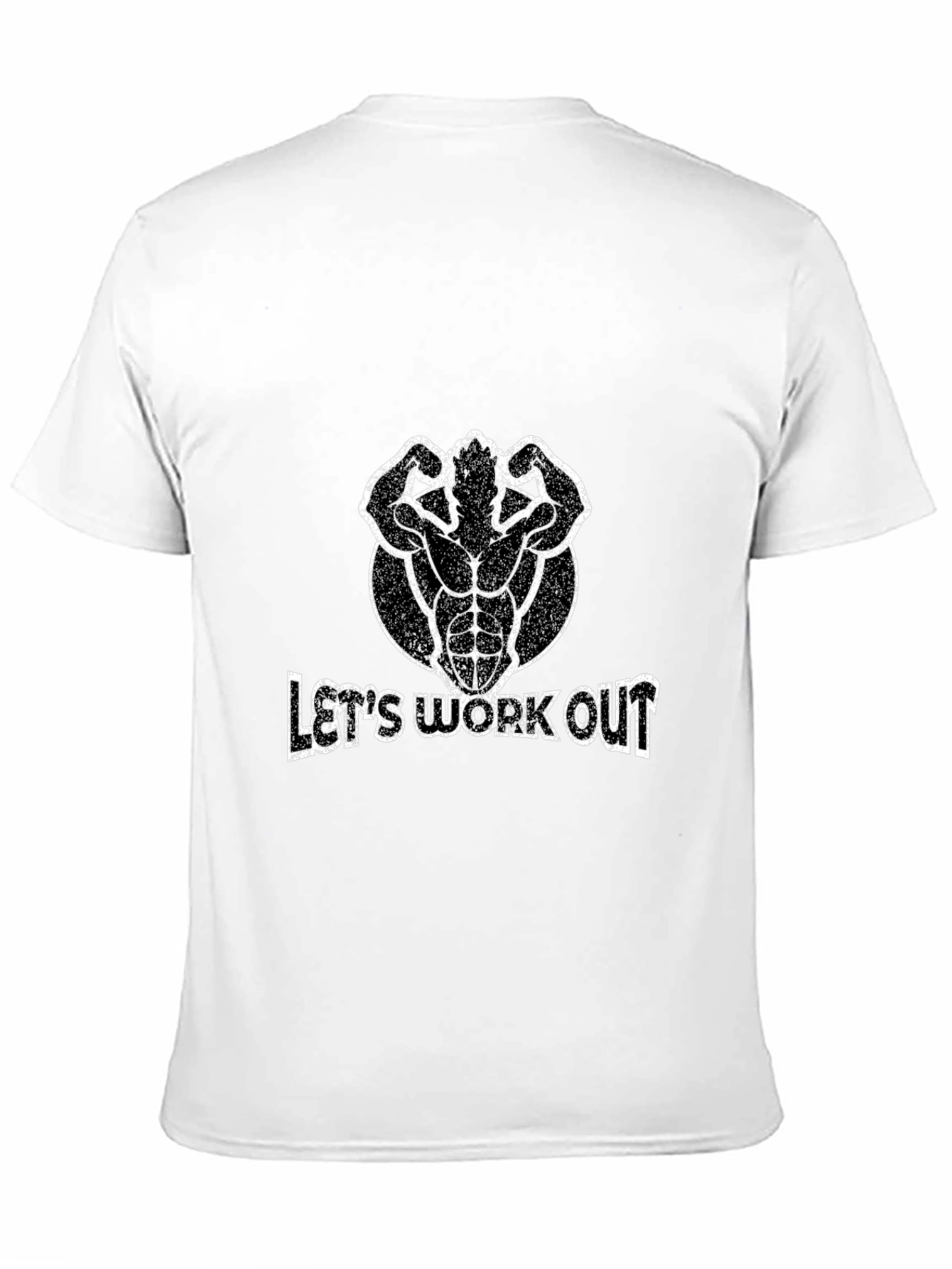 Lets Workout Graphic T-Shirt - Black