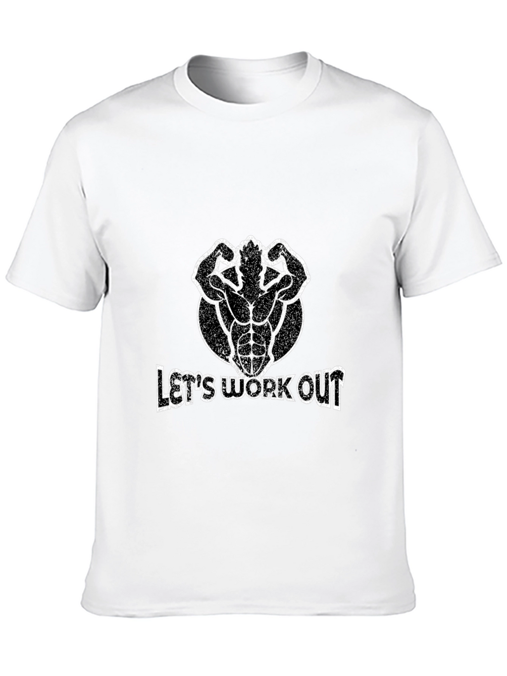 Lets Workout Graphic T-Shirt - Black