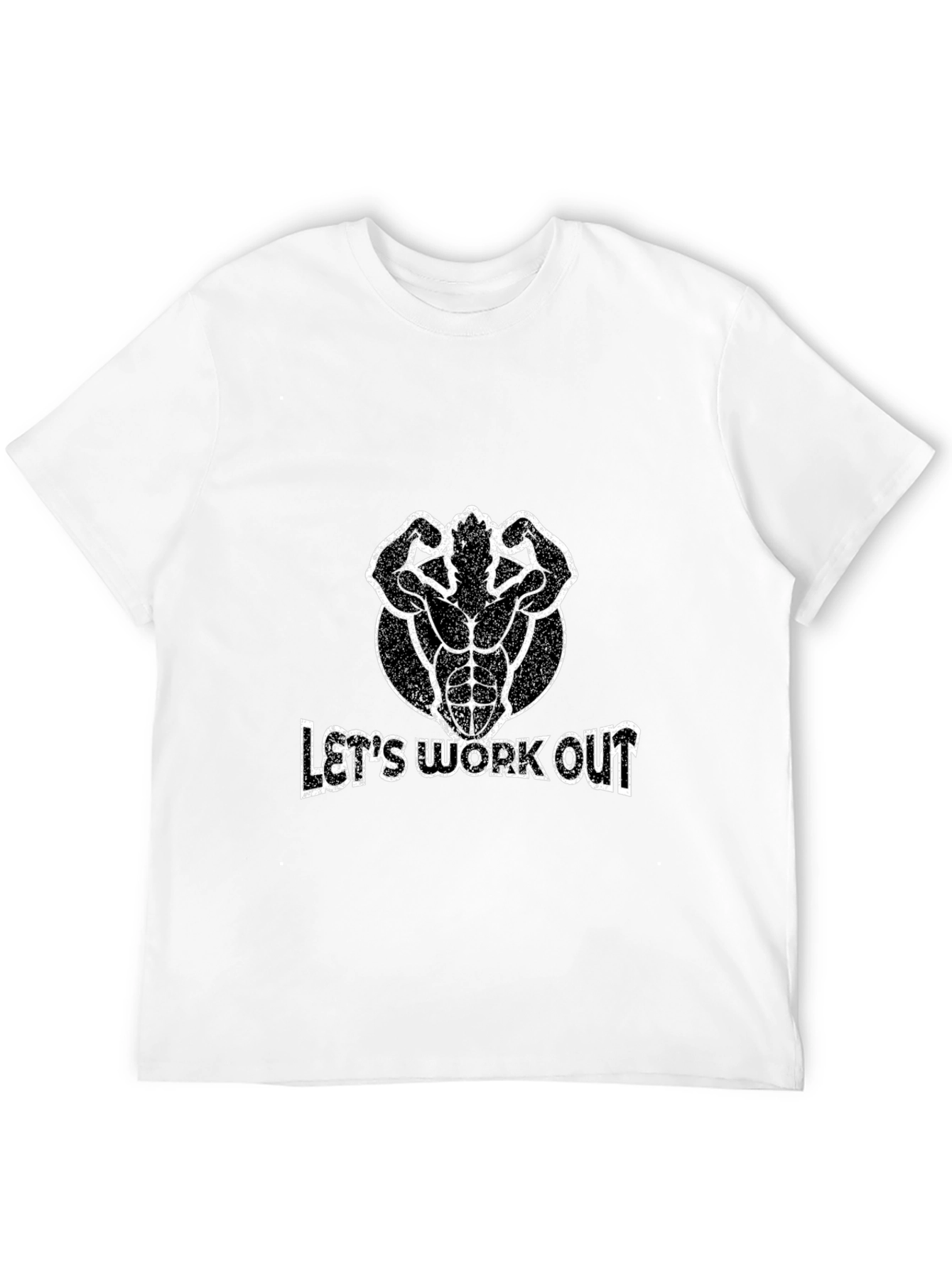 Lets Workout Graphic T-Shirt - Black