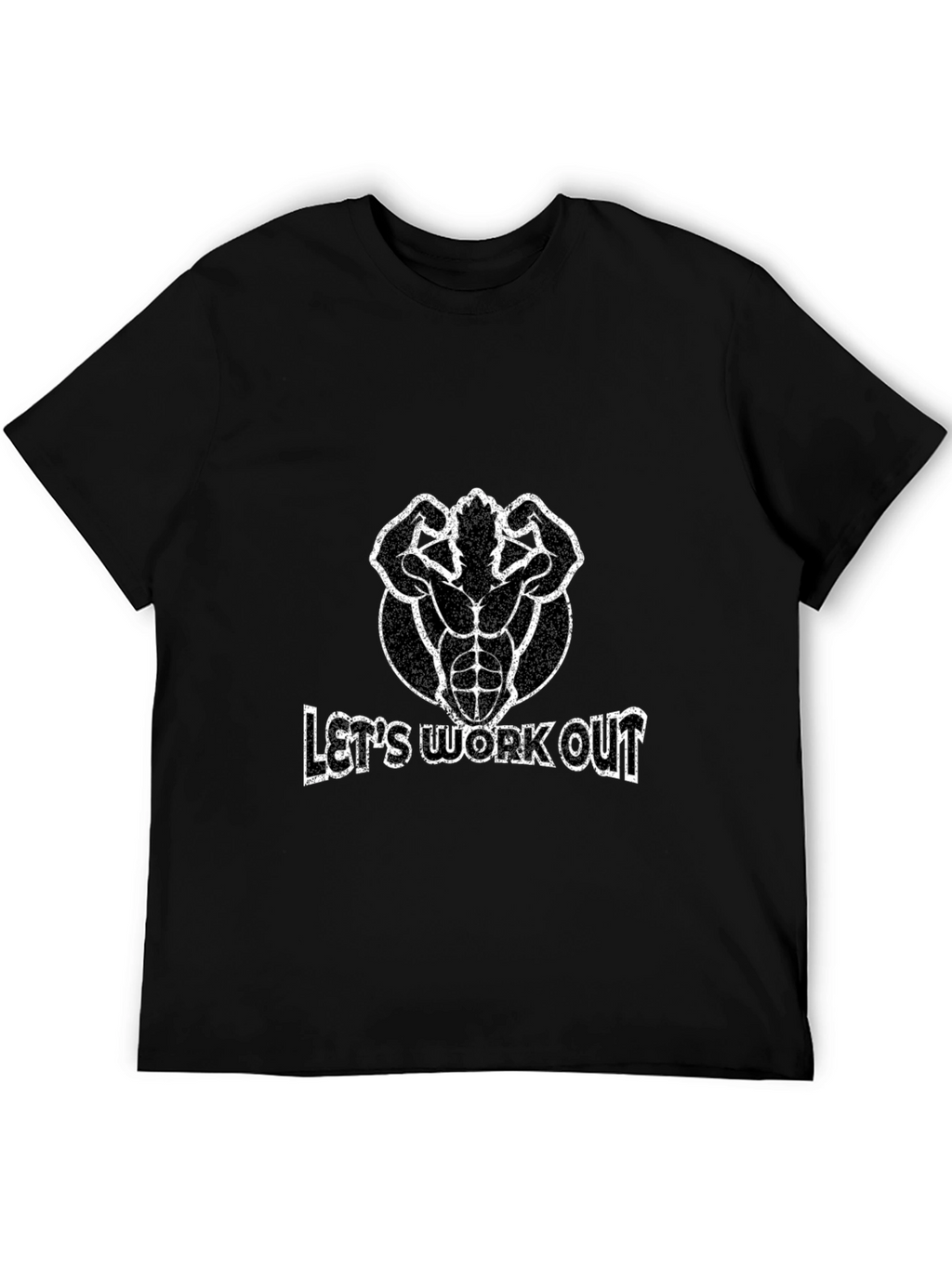 Lets Workout Graphic T-Shirt - Black