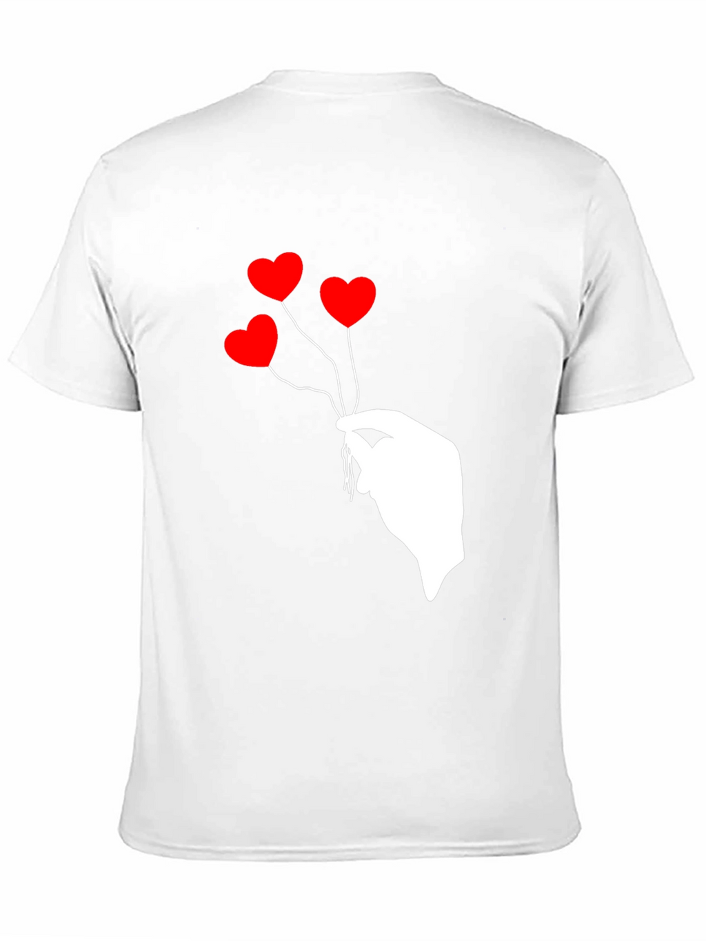 Heart Balloon Graphic Tee - Stylish Black T-Shirt