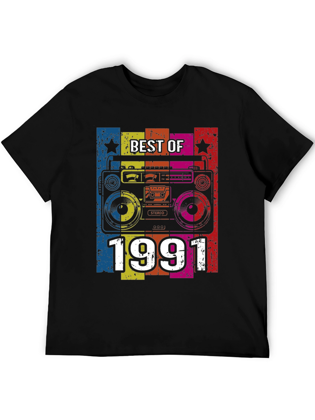 Best of 1991 Retro Boombox Graphic T-Shirt