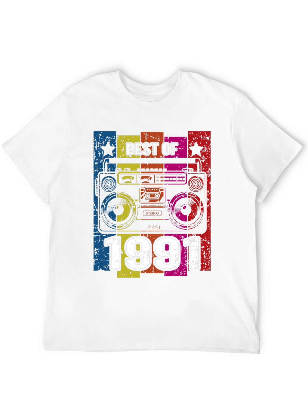 Best of 1991 Retro Boombox Graphic T-Shirt