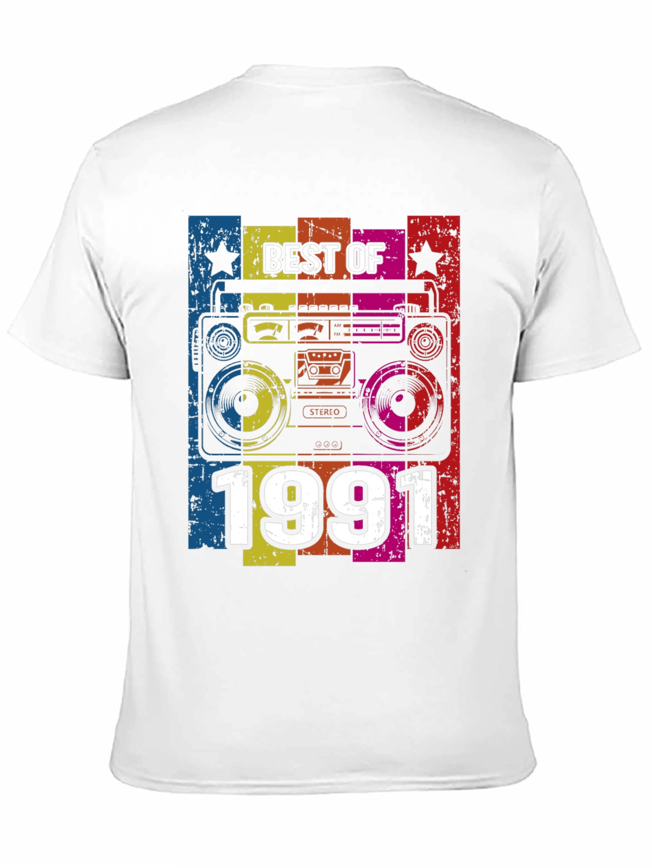 Best of 1991 Retro Boombox Graphic T-Shirt