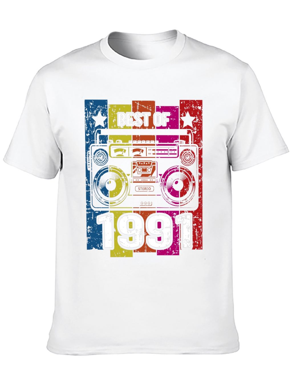 Best of 1991 Retro Boombox Graphic T-Shirt