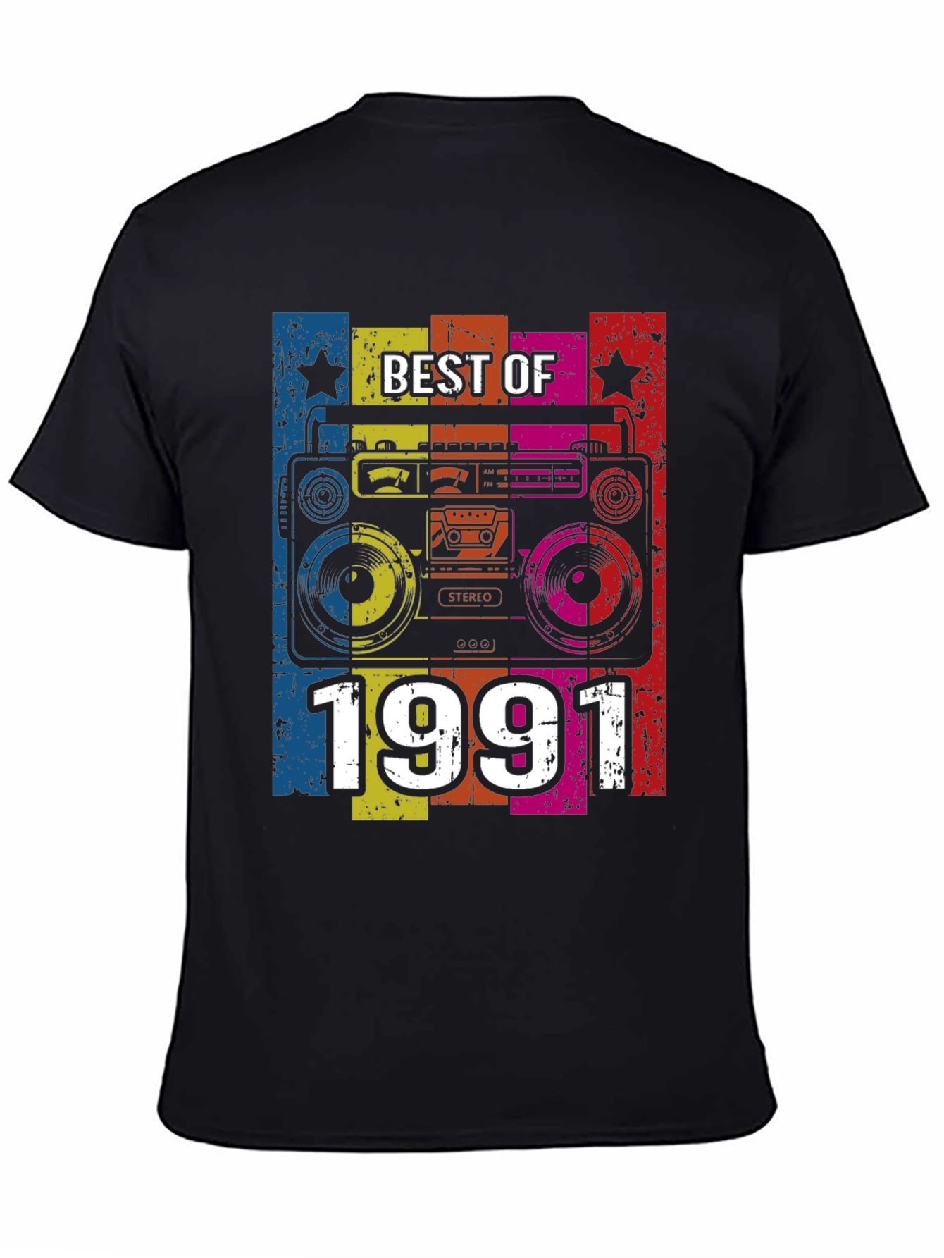 Best of 1991 Retro Boombox Graphic T-Shirt