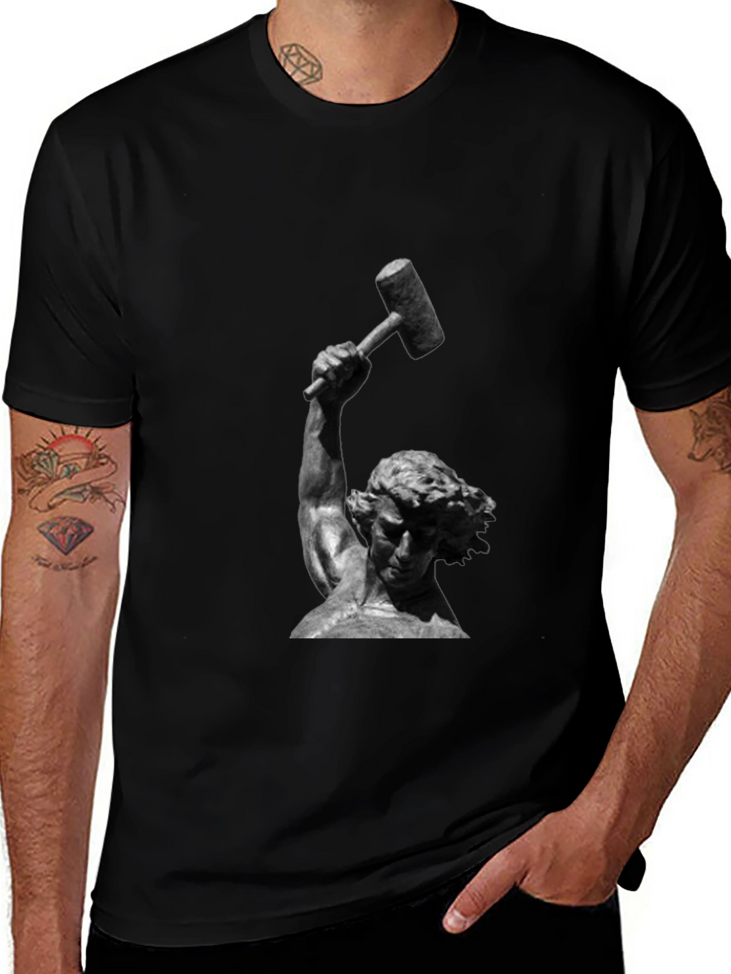 Sculptor Statue Graphic T-Shirt