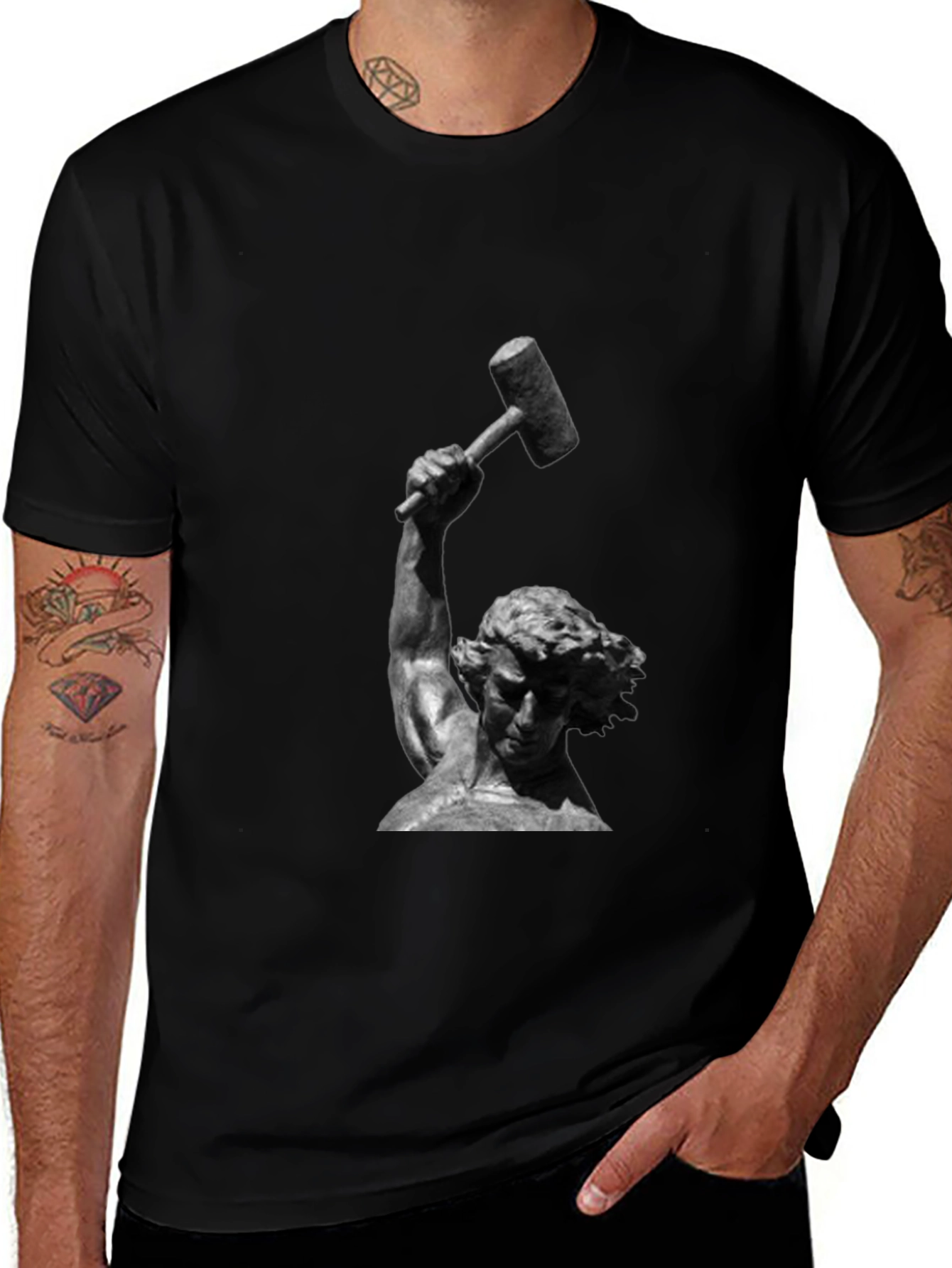 Sculptor Statue Graphic T-Shirt