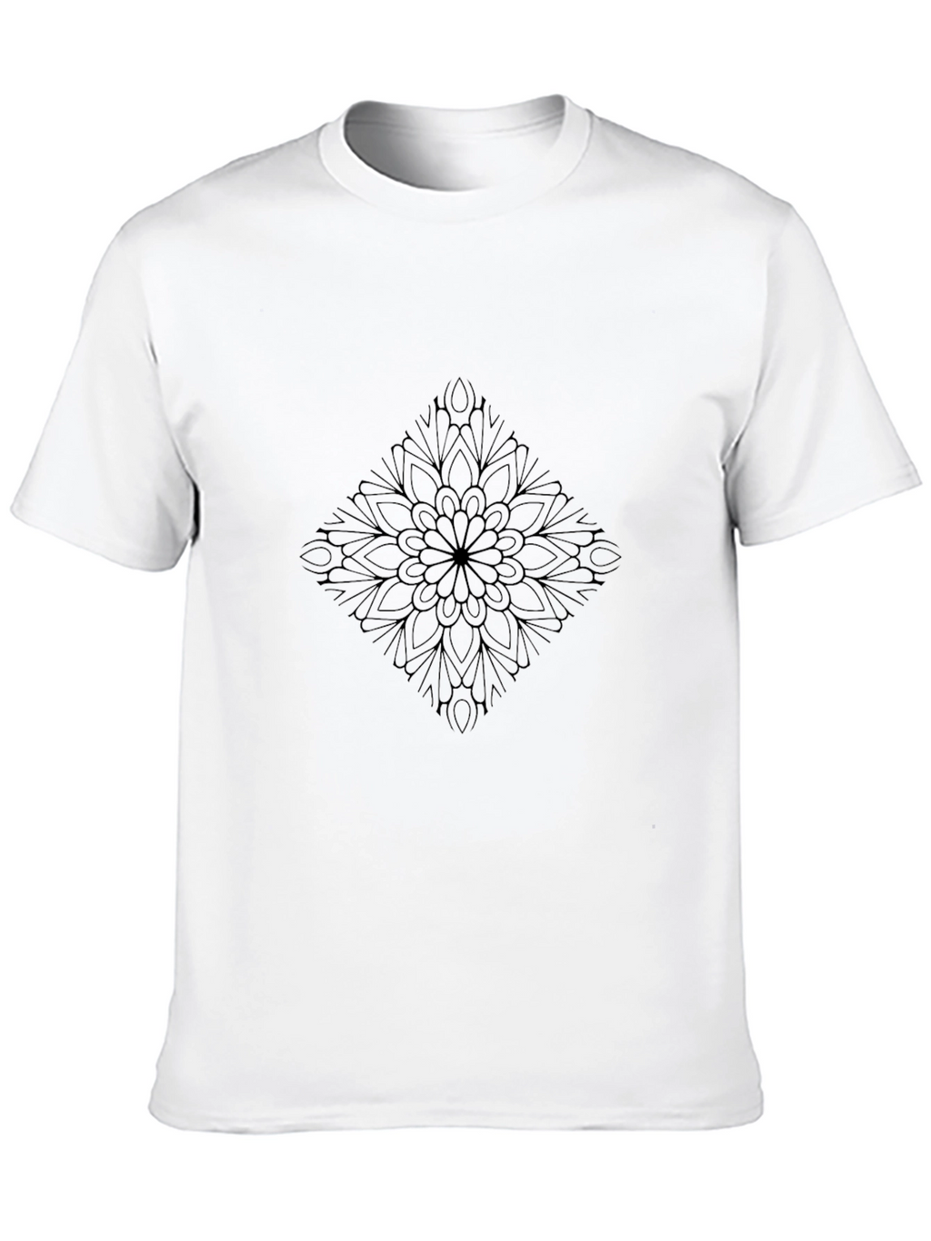 Mens Black Mandala Graphic Tee