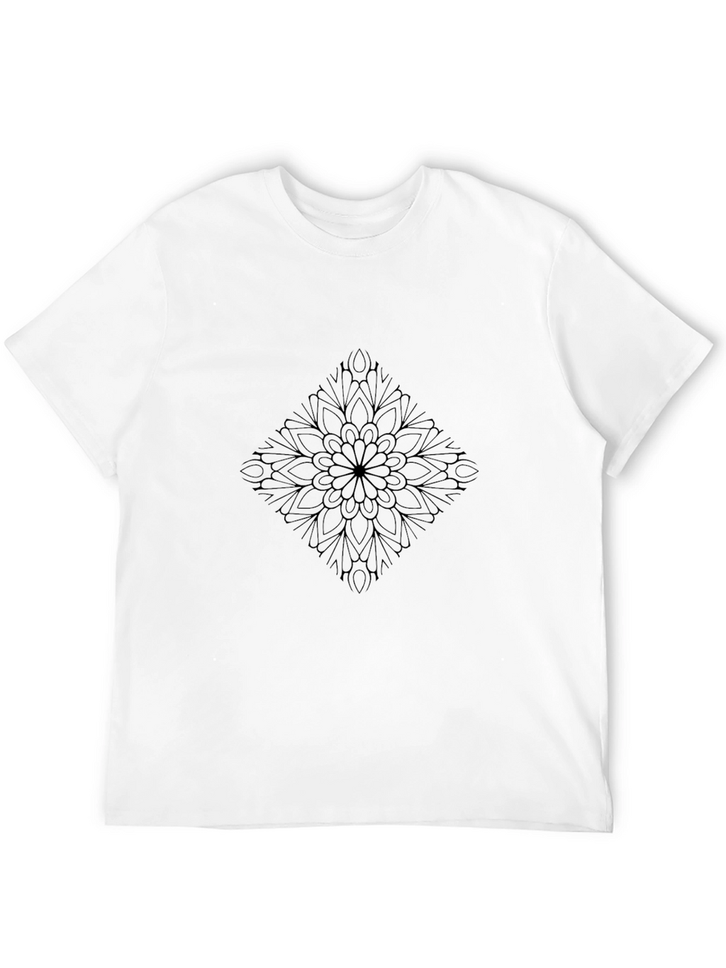 Mens Black Mandala Graphic Tee