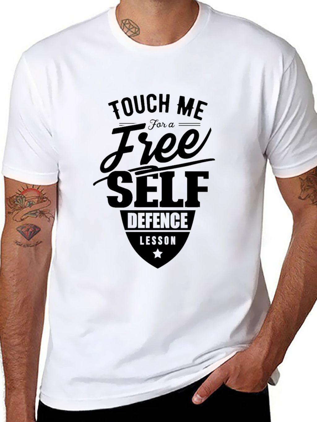 Touch Me Free Self-Defense Lesson Black T-Shirt