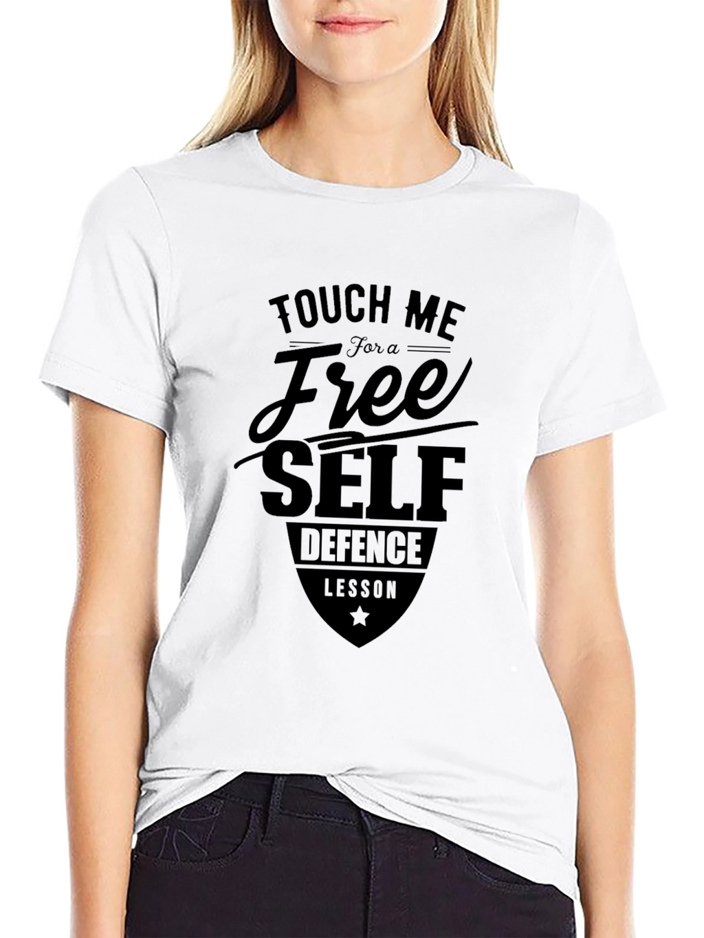Touch Me Free Self-Defense Lesson Black T-Shirt