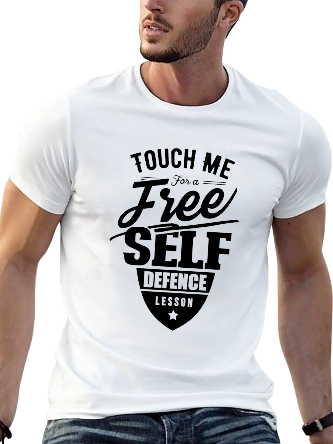 Touch Me Free Self-Defense Lesson Black T-Shirt
