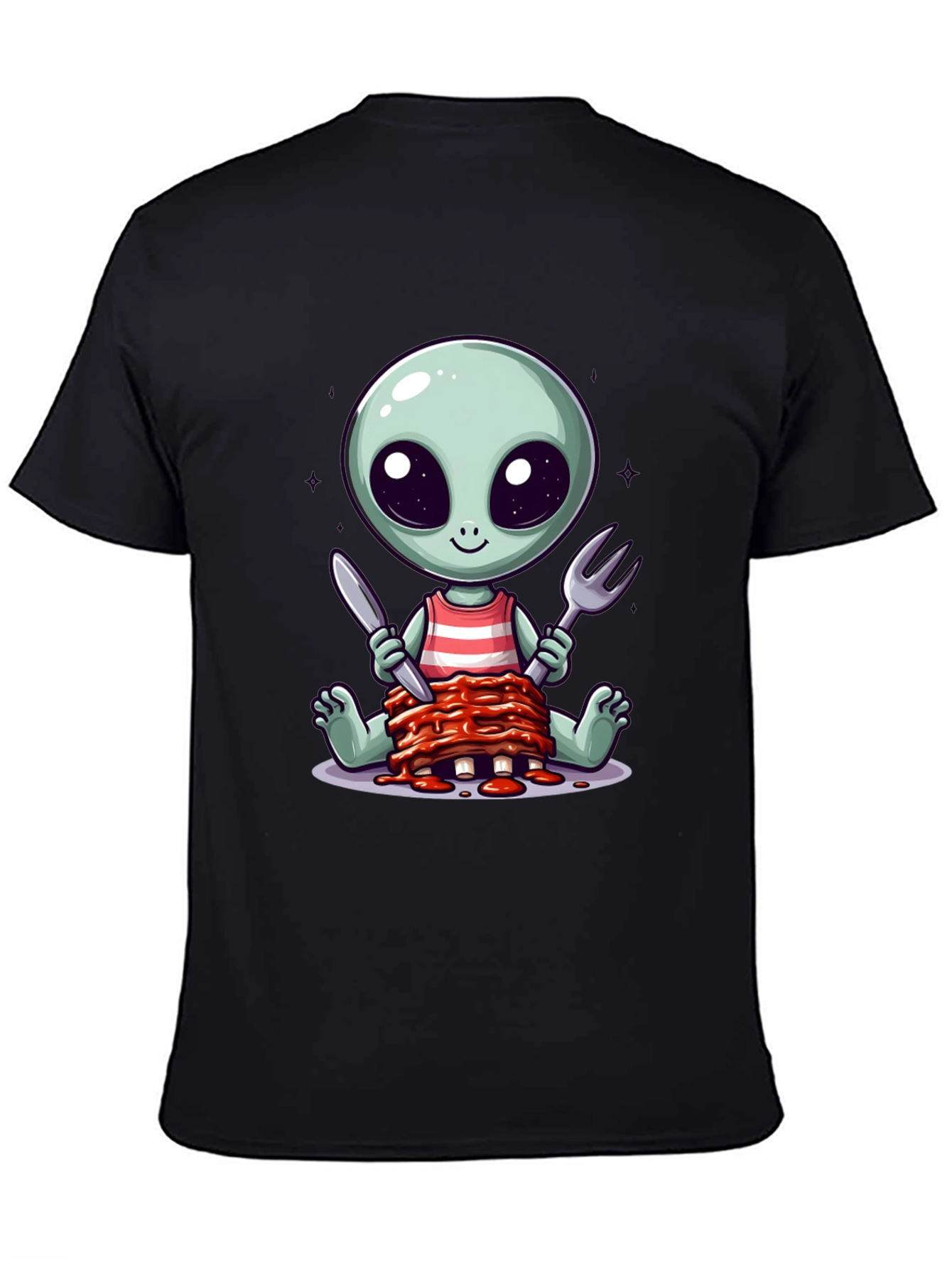 Alien Eating Ribs T-Shirt