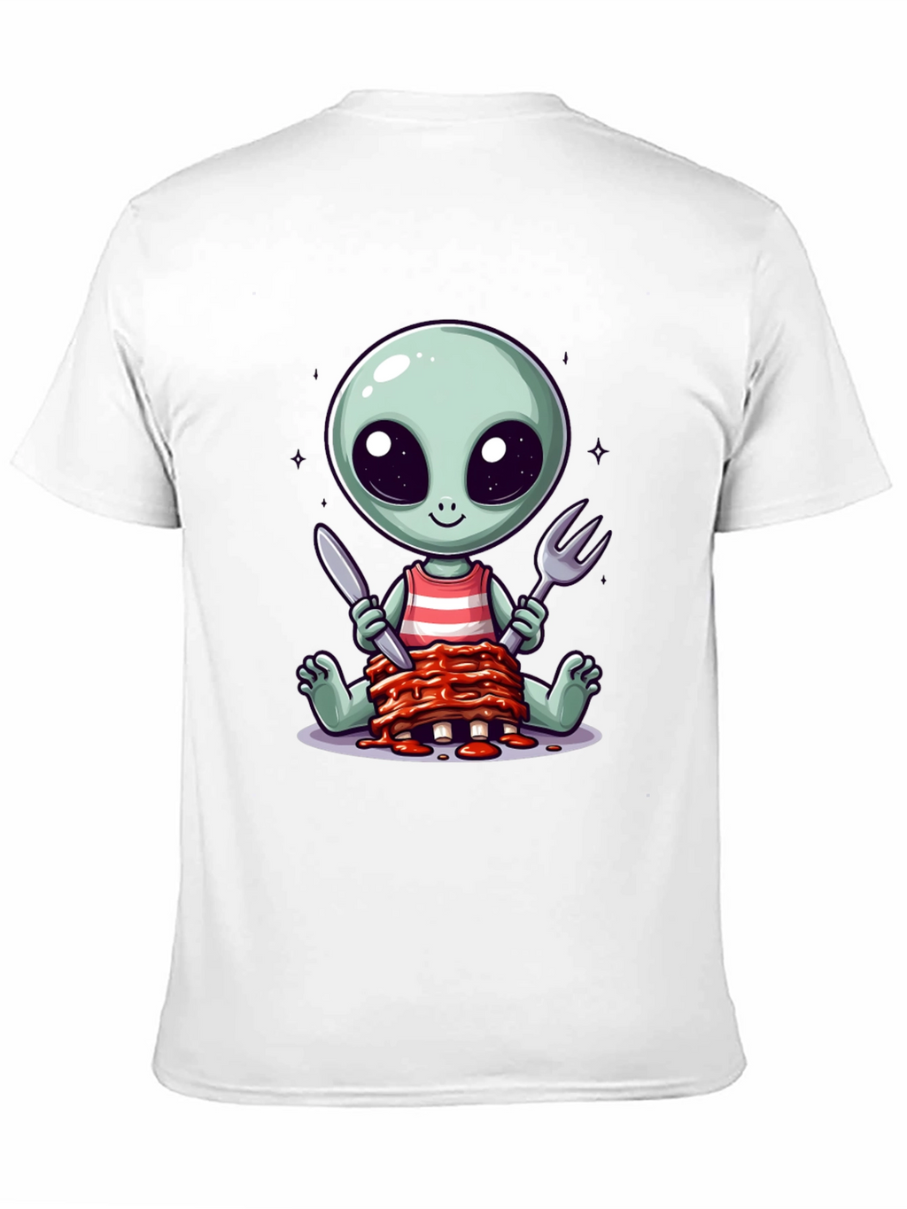 Alien Eating Ribs T-Shirt