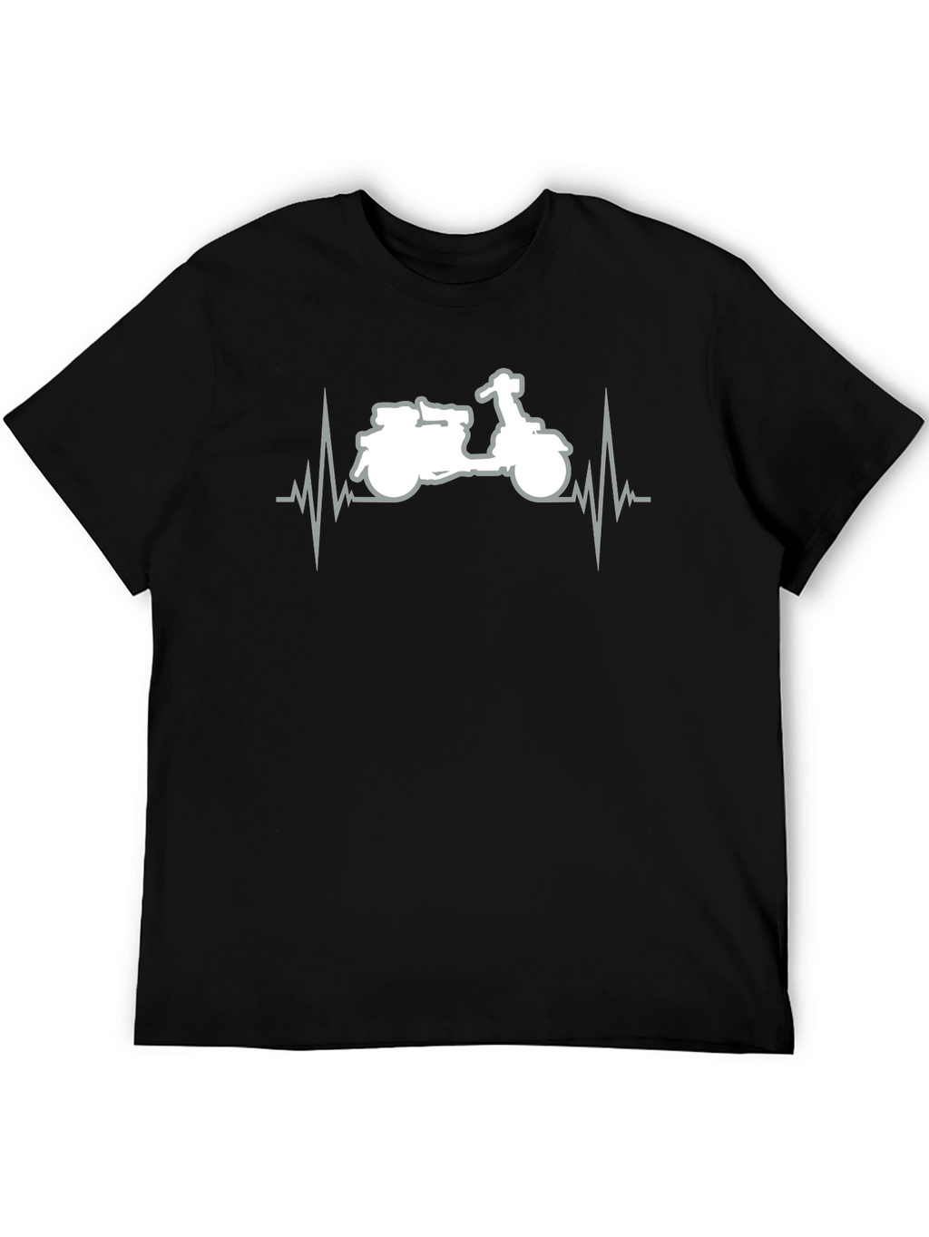 Motorcycle Heartbeat Graphic T-Shirt - Ride in Style!