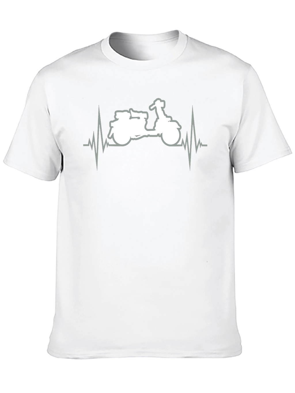 Motorcycle Heartbeat Graphic T-Shirt - Ride in Style!