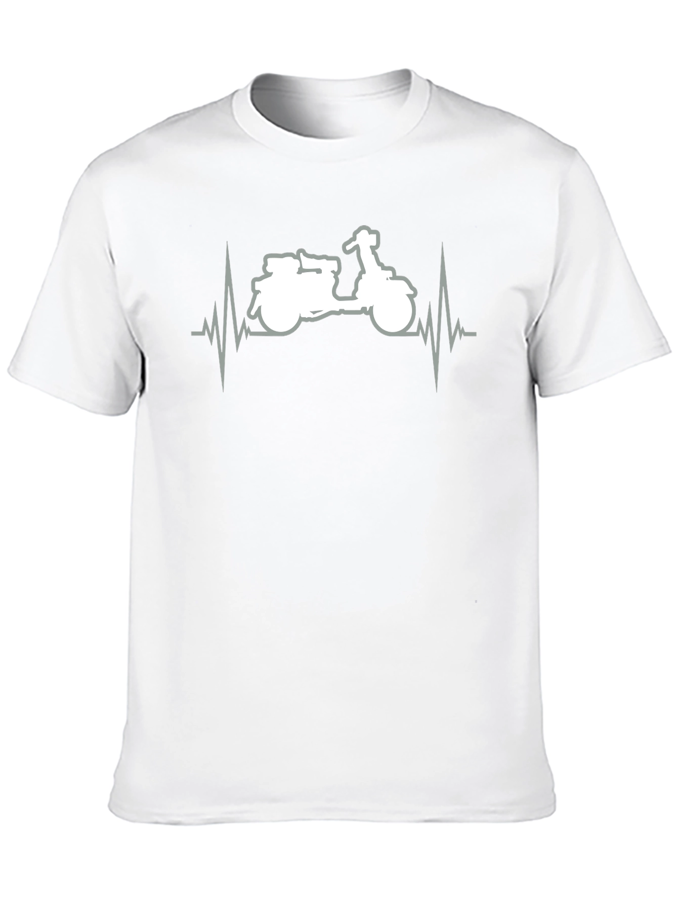 Motorcycle Heartbeat Graphic T-Shirt - Ride in Style!