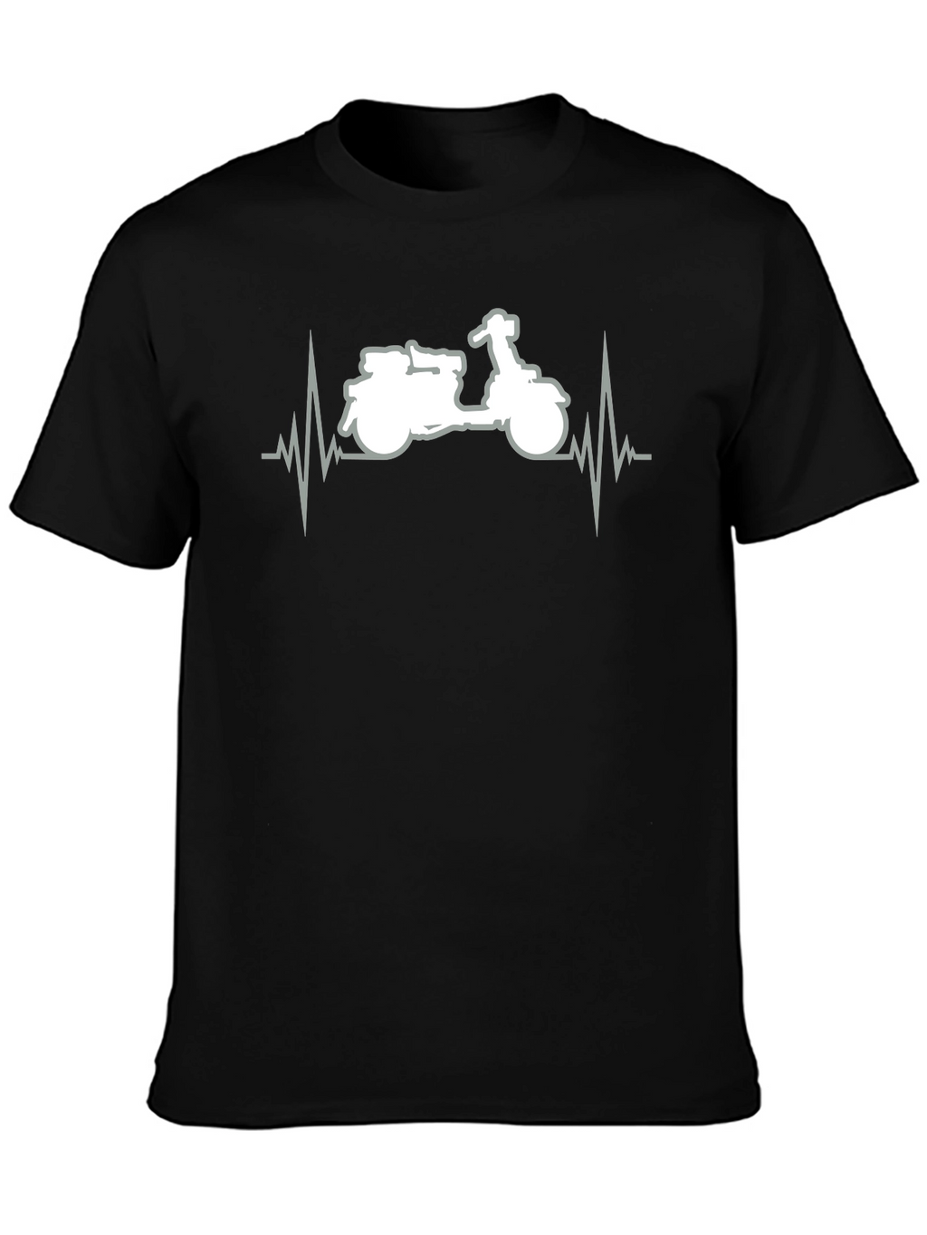 Motorcycle Heartbeat Graphic T-Shirt - Ride in Style!