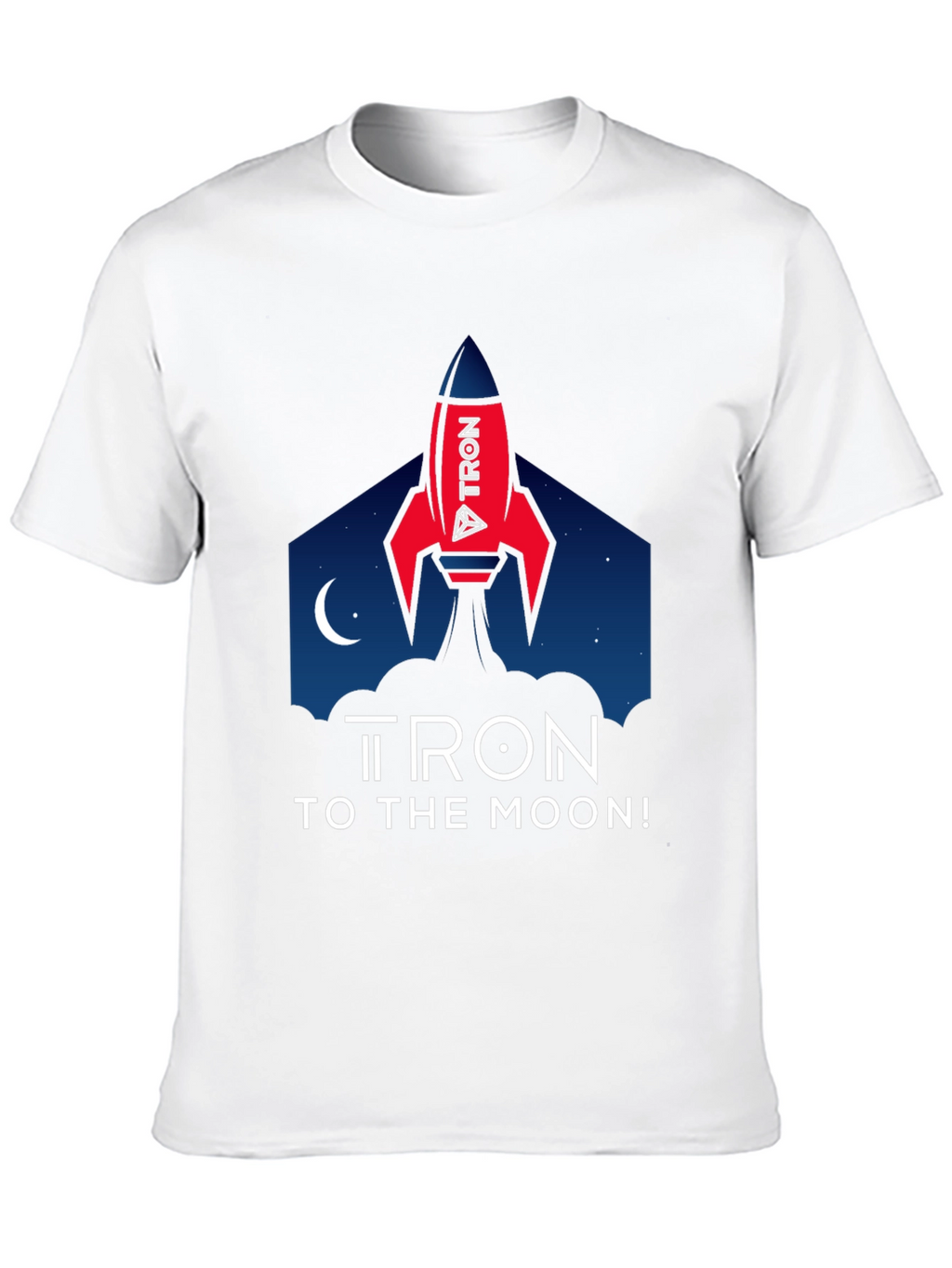 Tron to the Moon Black T-Shirt