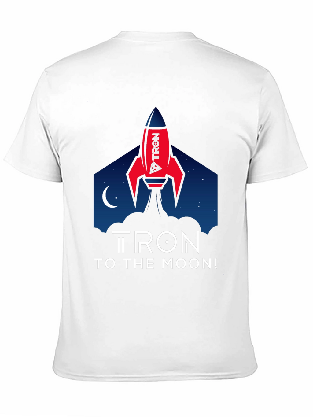 Tron to the Moon Black T-Shirt