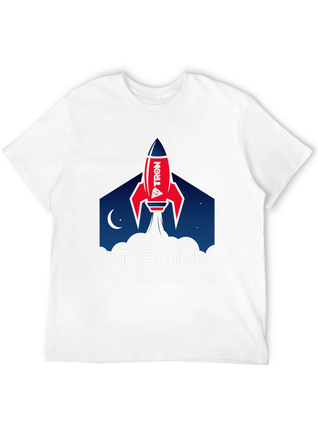 Tron to the Moon Black T-Shirt