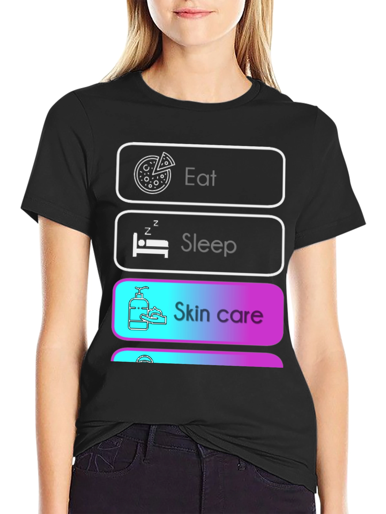 Eat Sleep Skin Care Funny T-Shirt