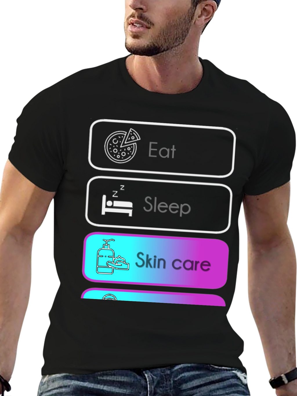 Eat Sleep Skin Care Funny T-Shirt
