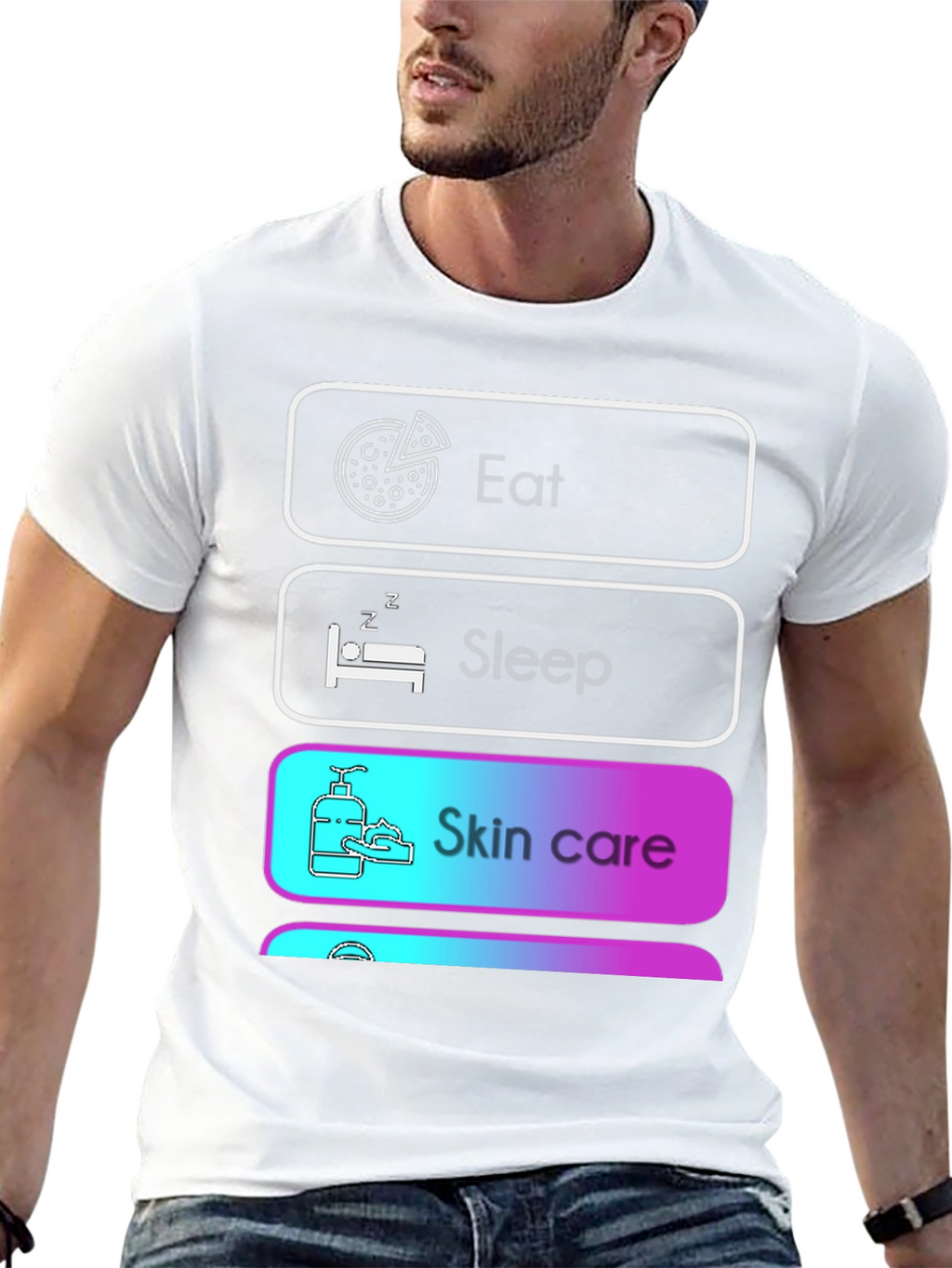Eat Sleep Skin Care Funny T-Shirt
