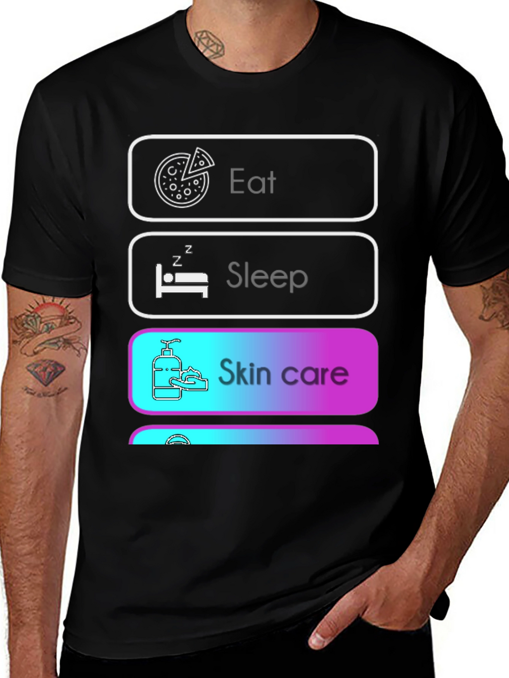 Eat Sleep Skin Care Funny T-Shirt