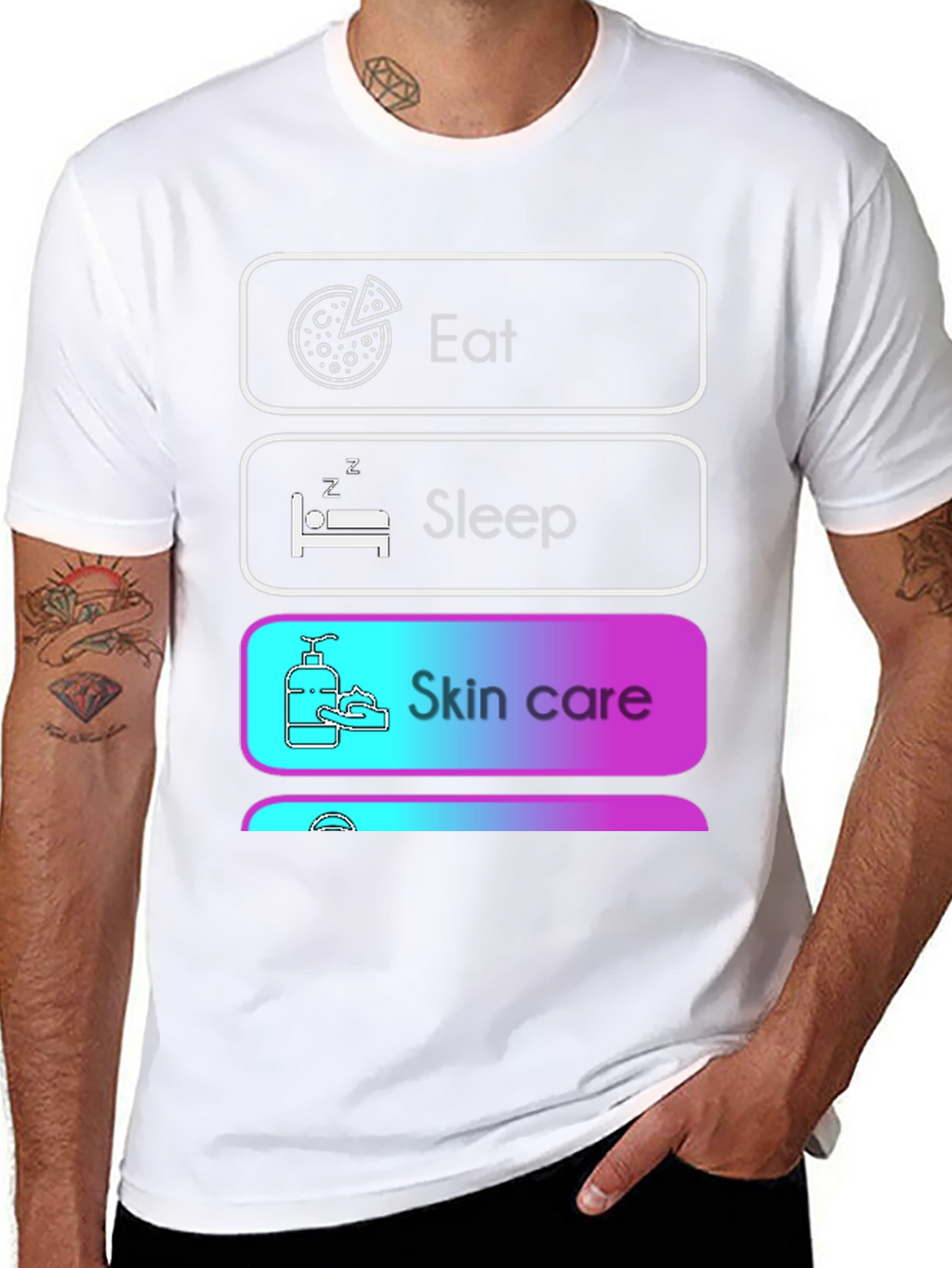 Eat Sleep Skin Care Funny T-Shirt