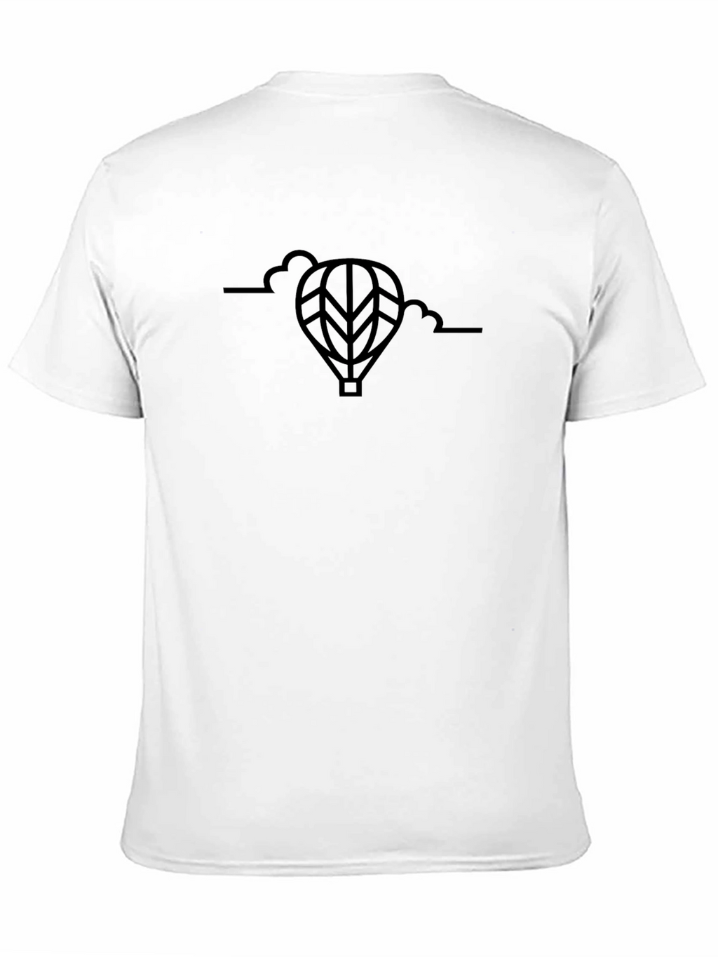 Mens Black Hot Air Balloon Graphic Tee