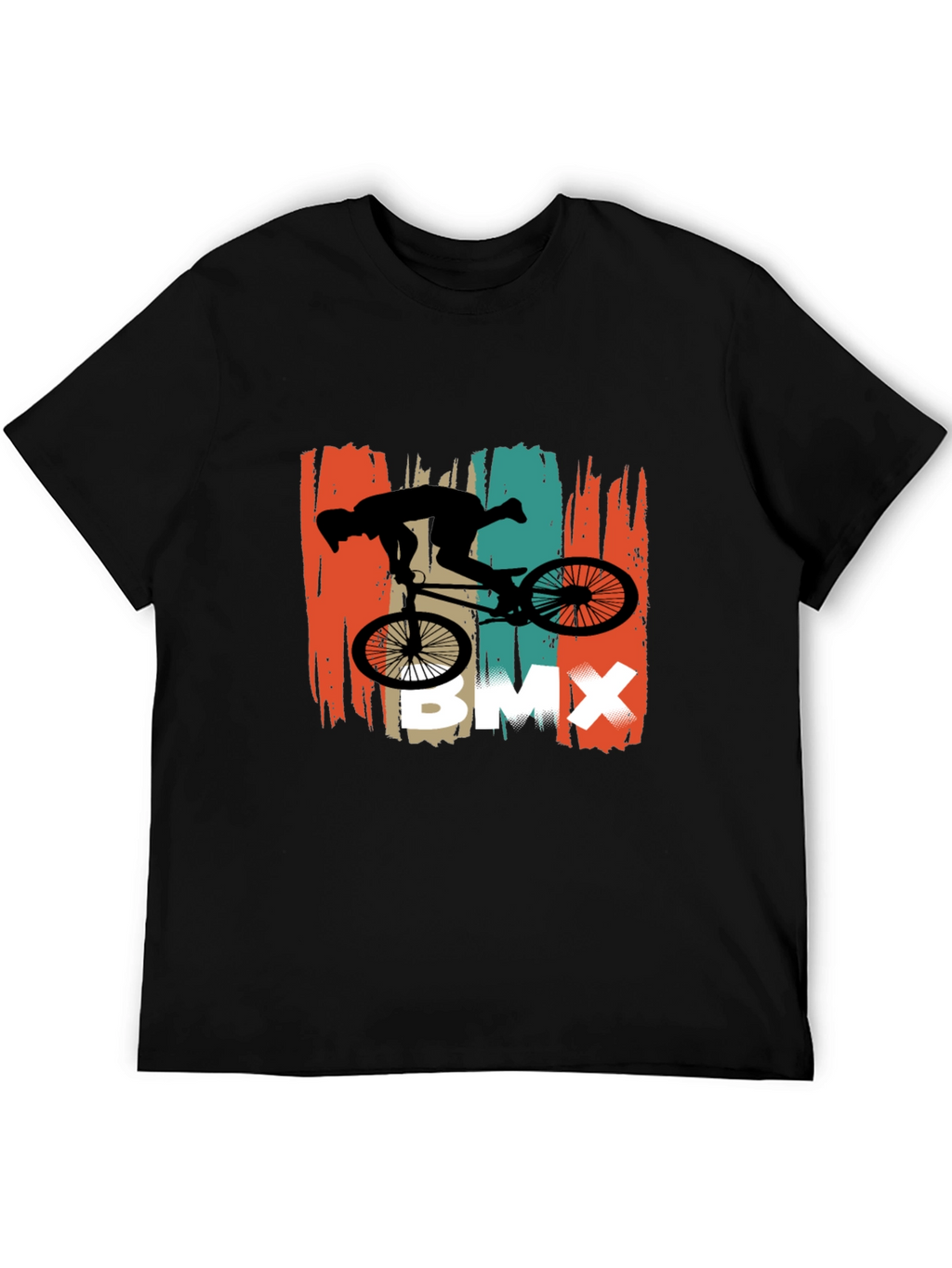 BMX Rider Graphic Tee - Black Cotton T-Shirt