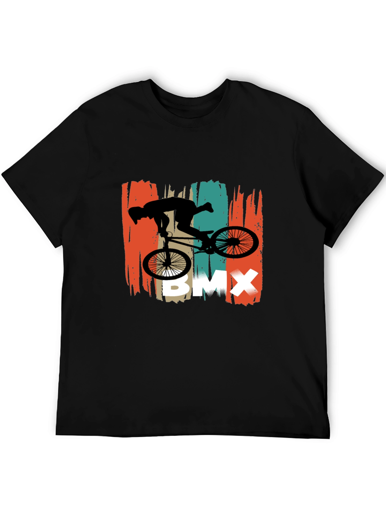 BMX Rider Graphic Tee - Black Cotton T-Shirt