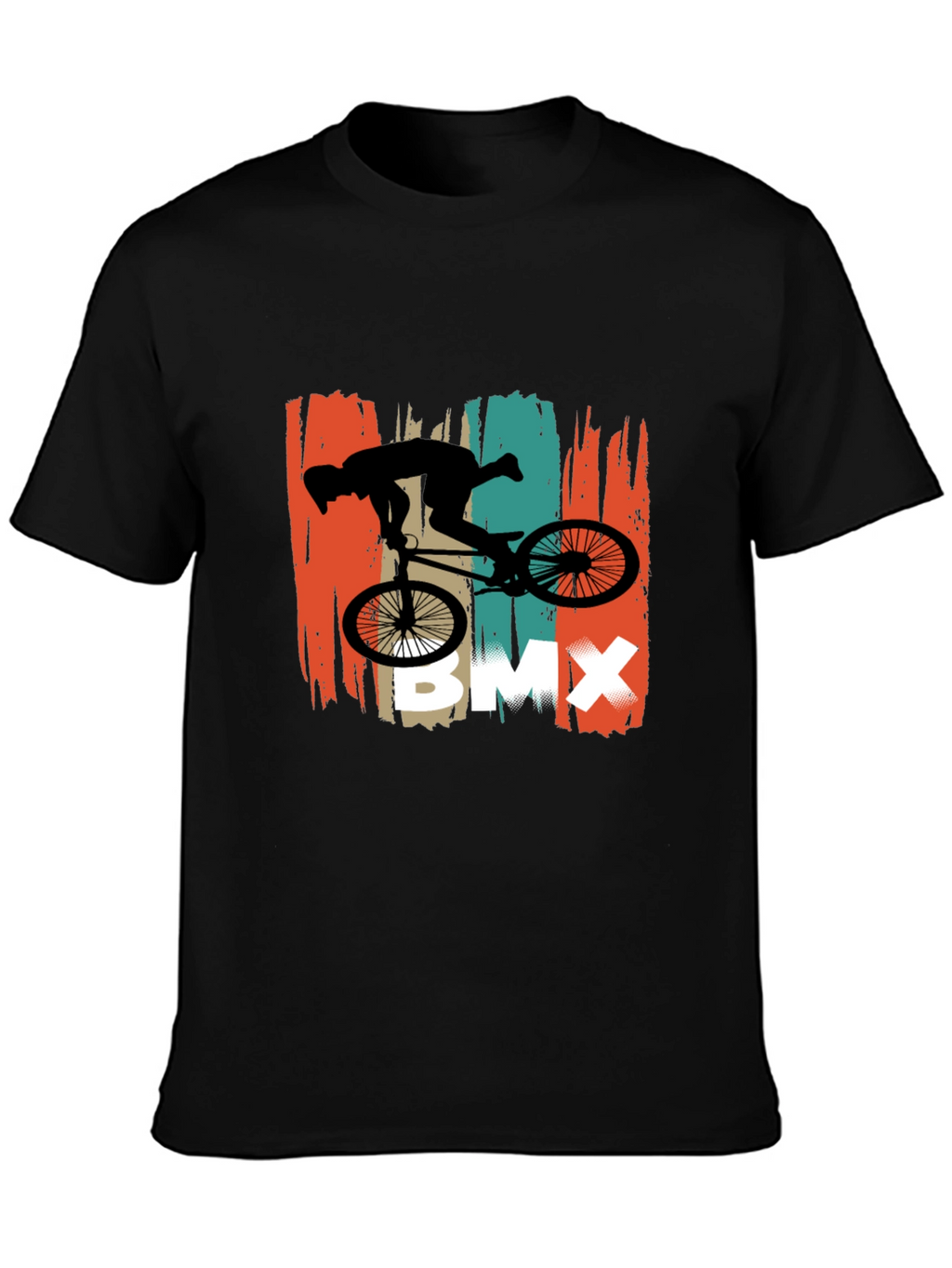 BMX Rider Graphic Tee - Black Cotton T-Shirt