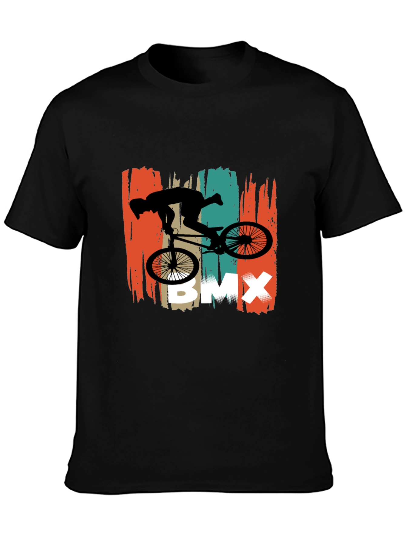 BMX Rider Graphic Tee - Black Cotton T-Shirt