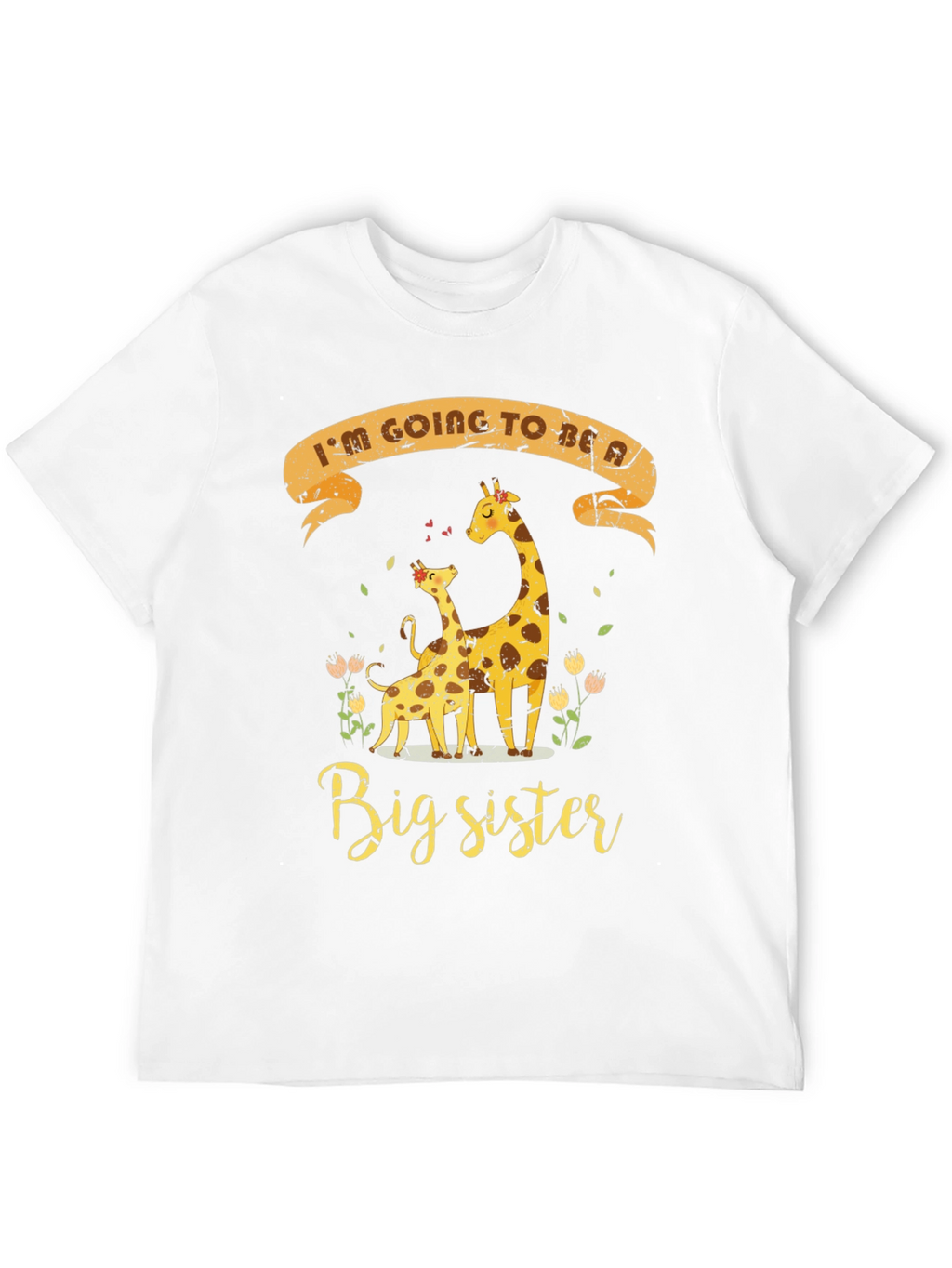 Big Sister Giraffe T-Shirt - Pregnancy Announcement