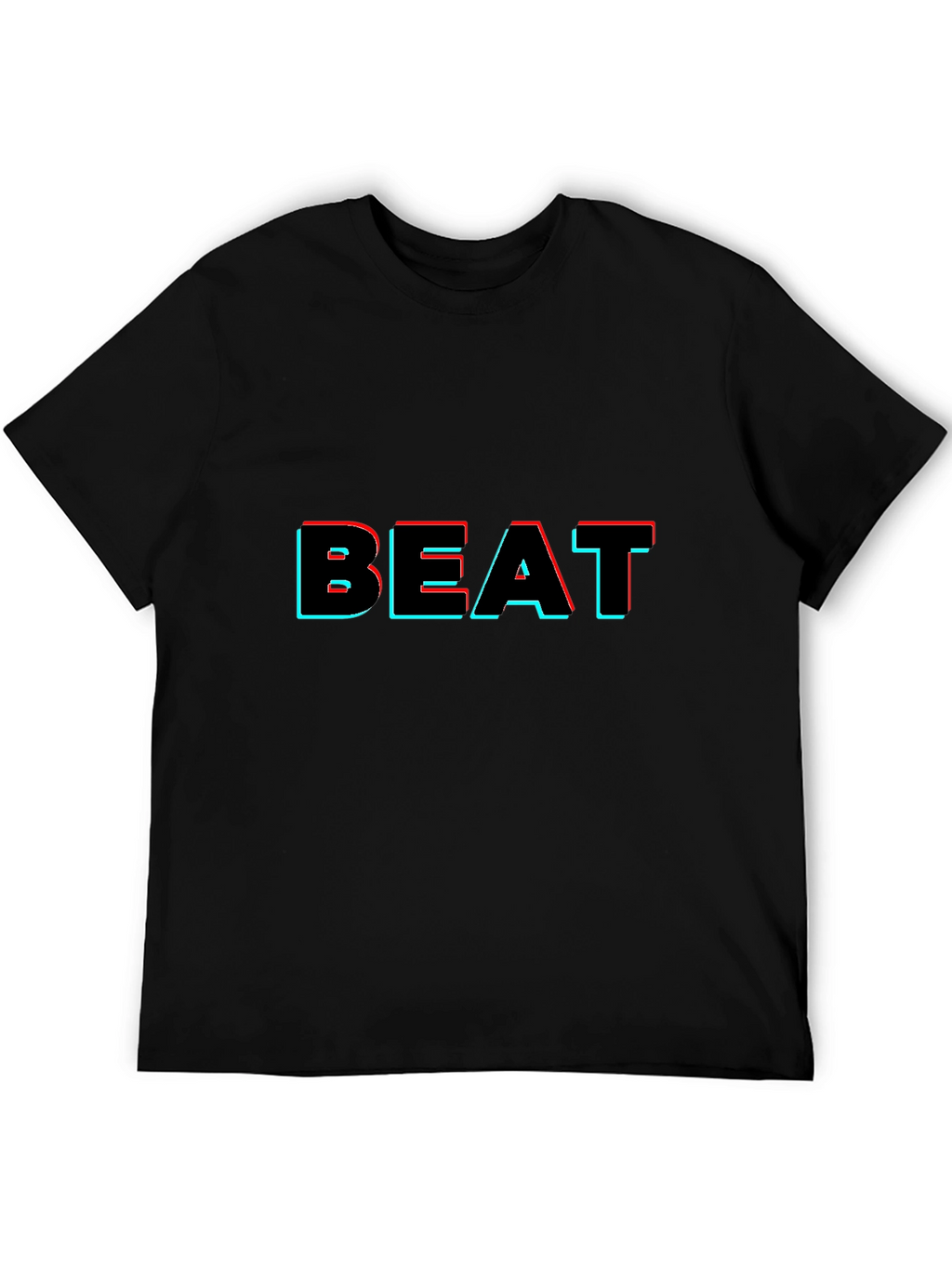 Trendy BEAT Graphic Black T-Shirt