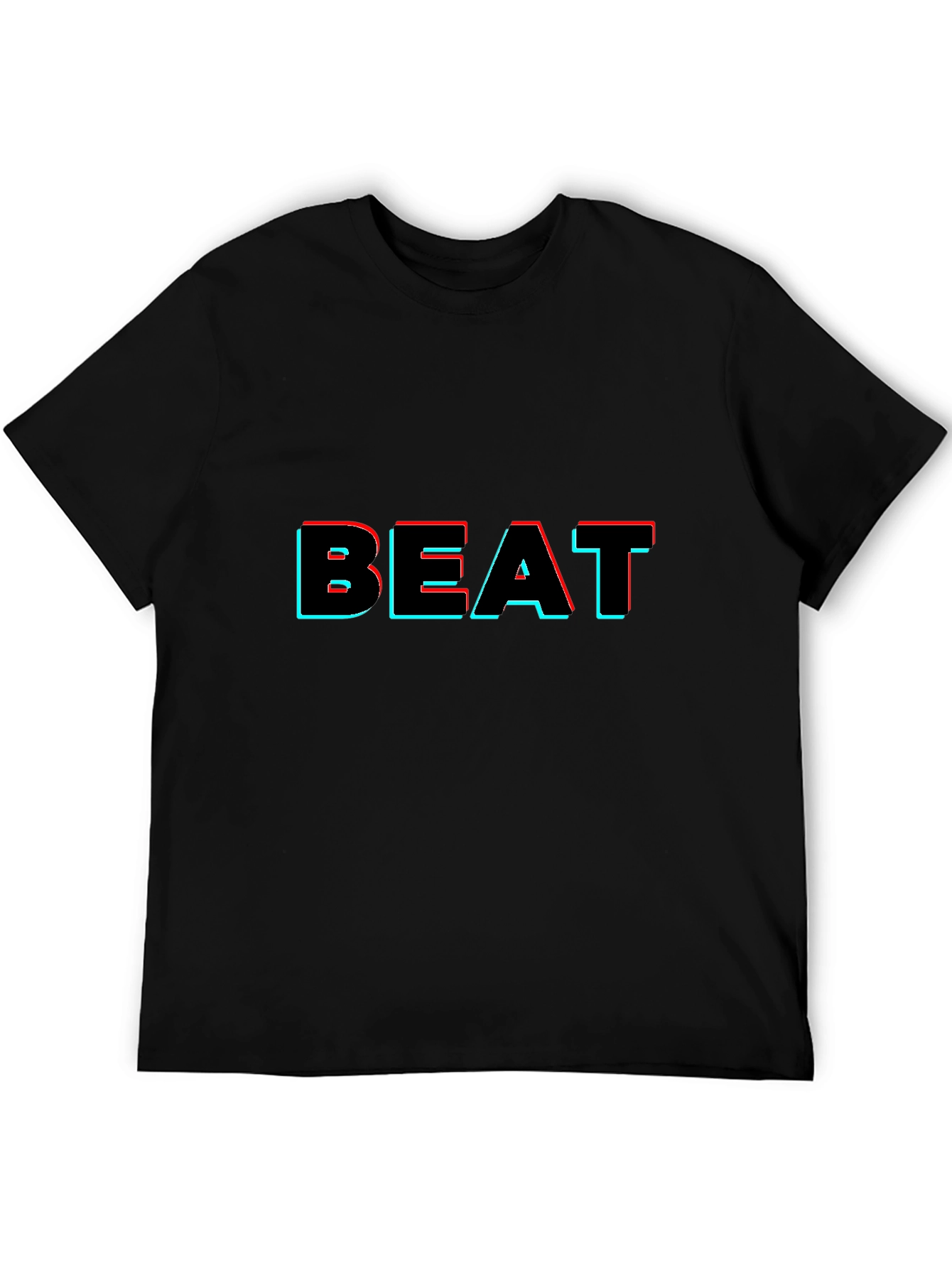 Trendy BEAT Graphic Black T-Shirt