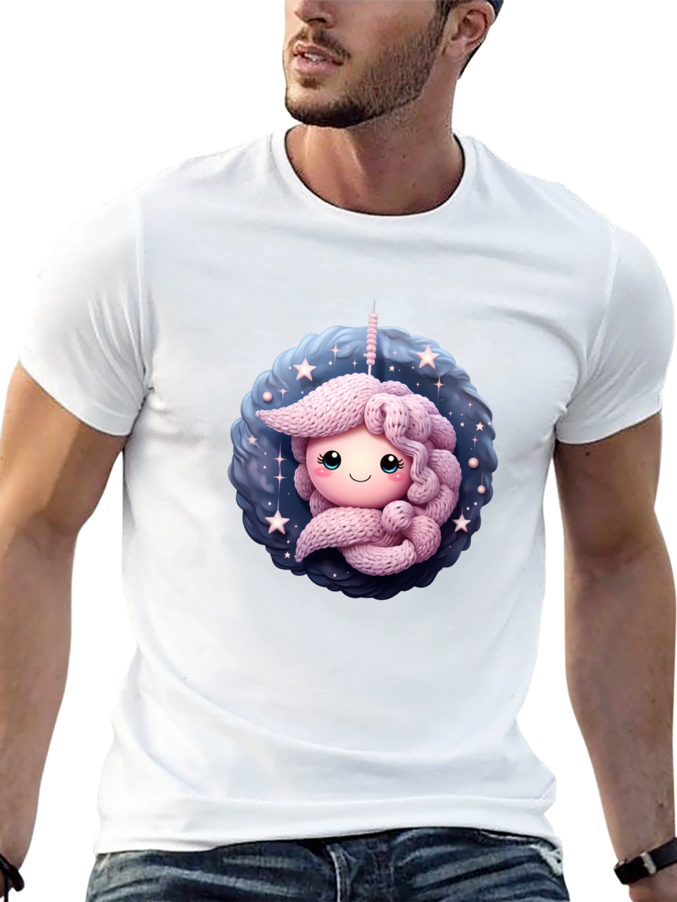 Cute Unicorn Black T-Shirt