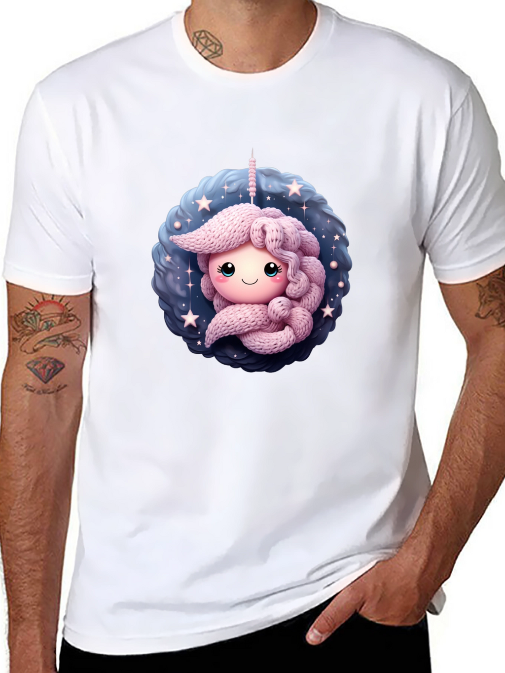 Cute Unicorn Black T-Shirt