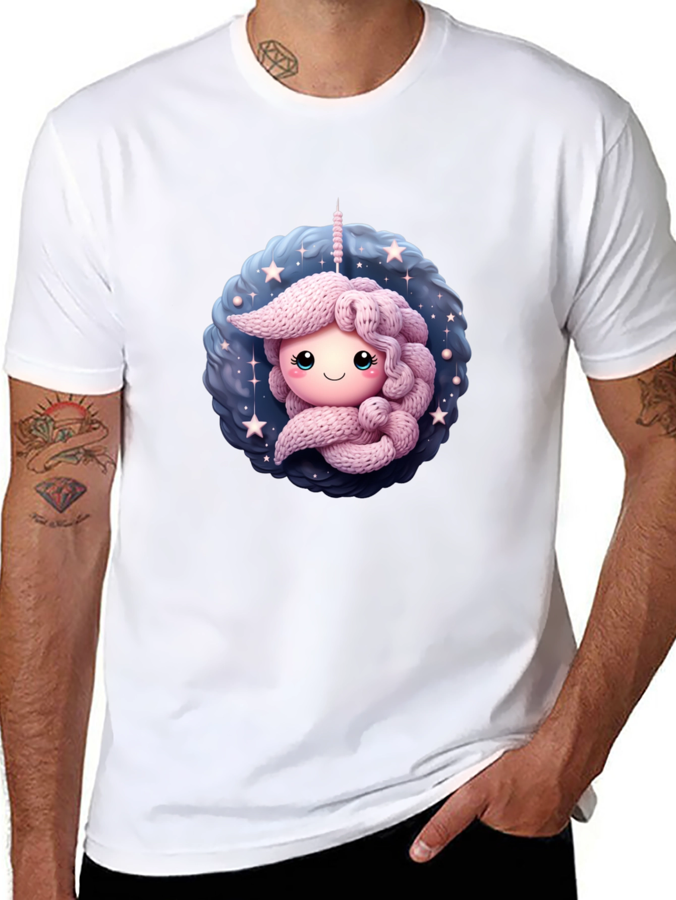 Cute Unicorn Black T-Shirt